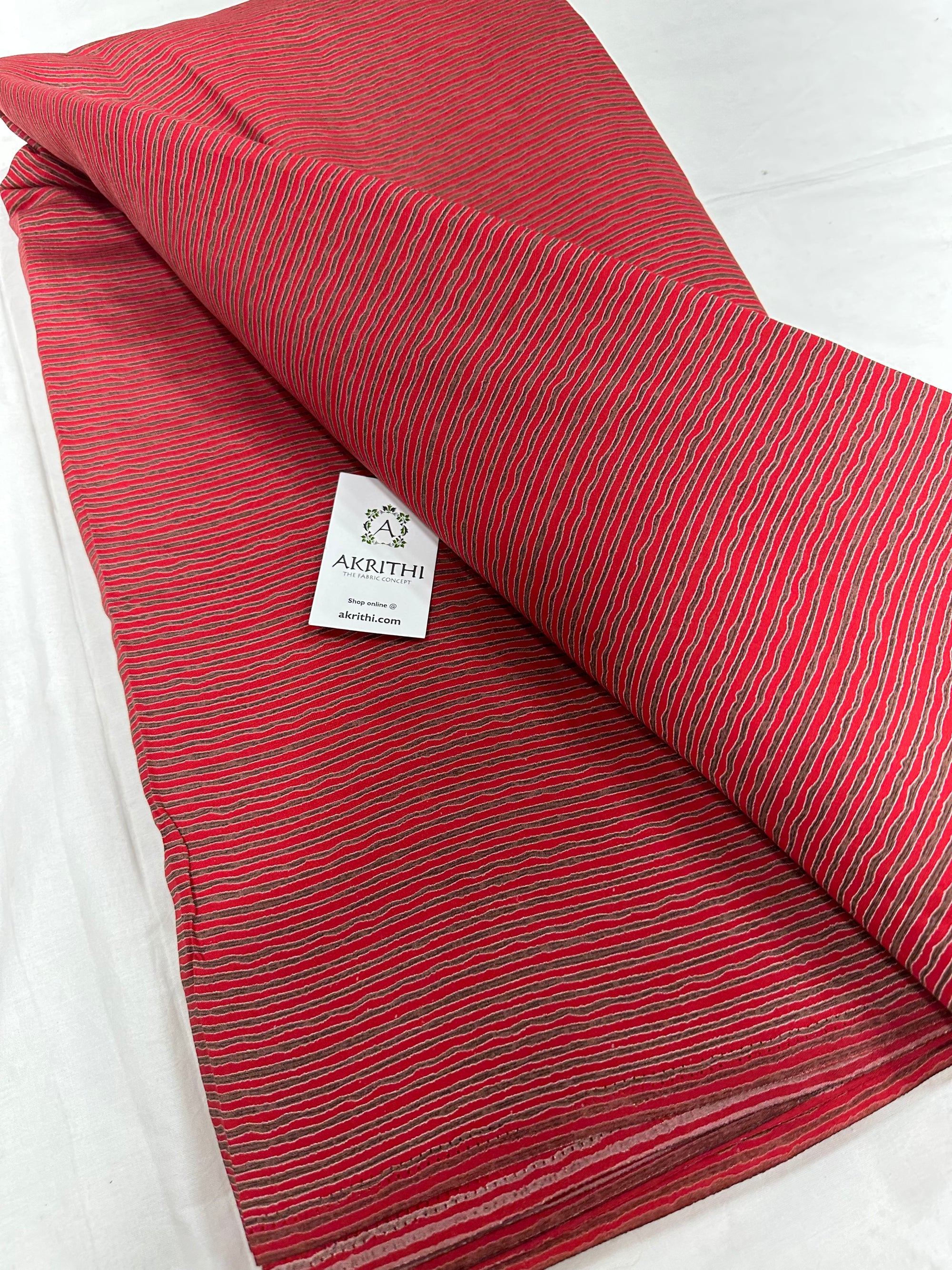 Printed silk fabric