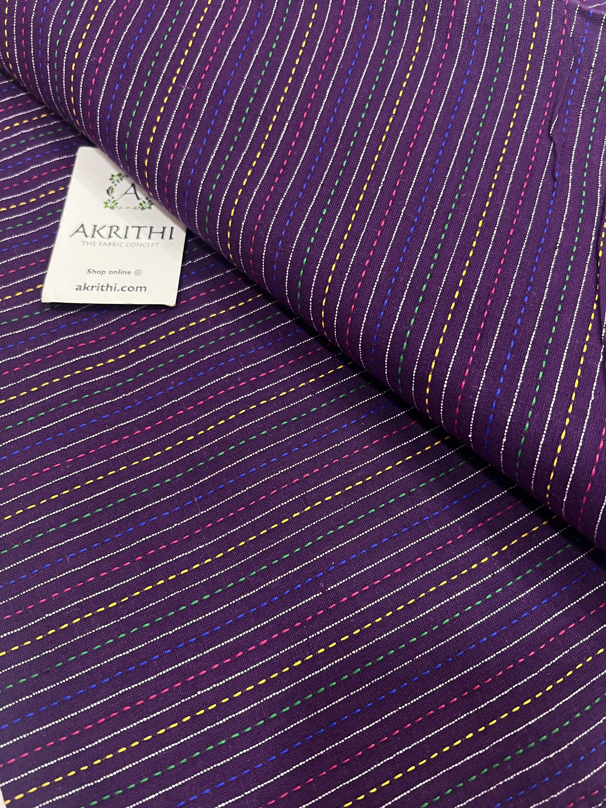 Kantha pure cotton fabric