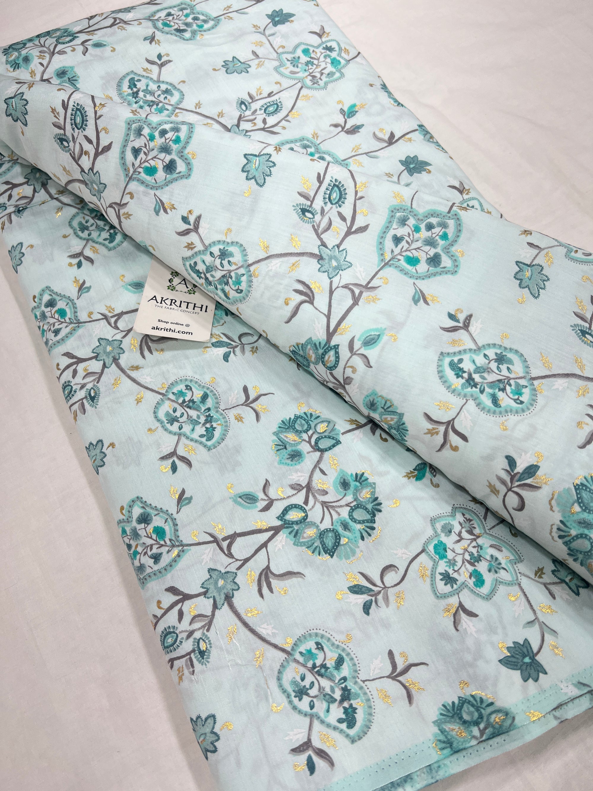 Printed viscose silk fabric