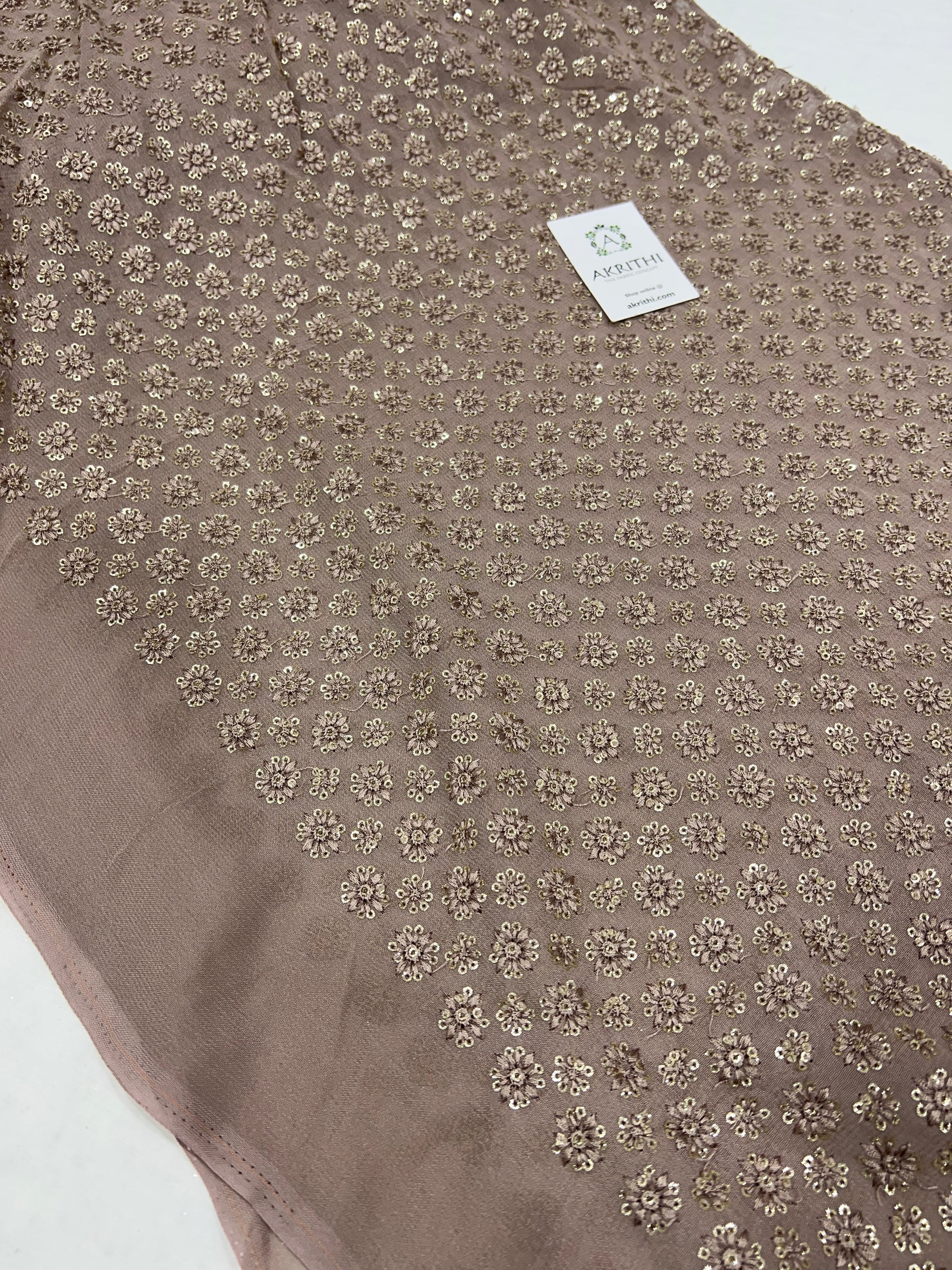 Embroidered on pure georgette fabric