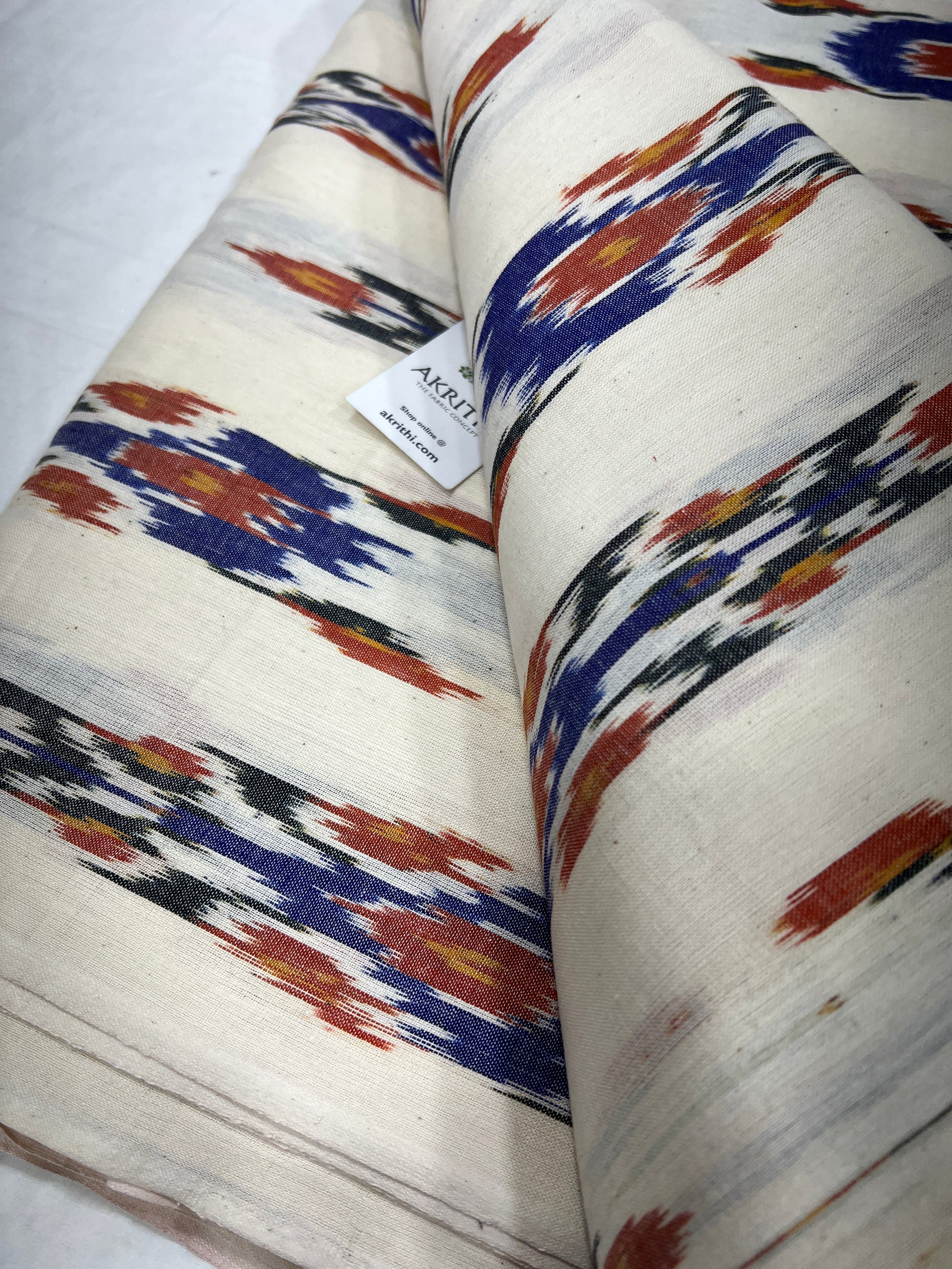 Handloom Ikat pure cotton fabric