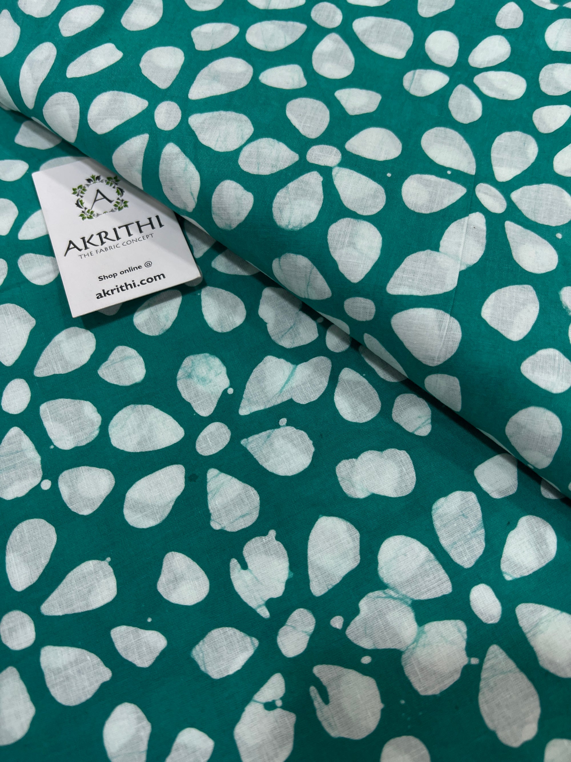 Dabu block Printed pure cotton fabric