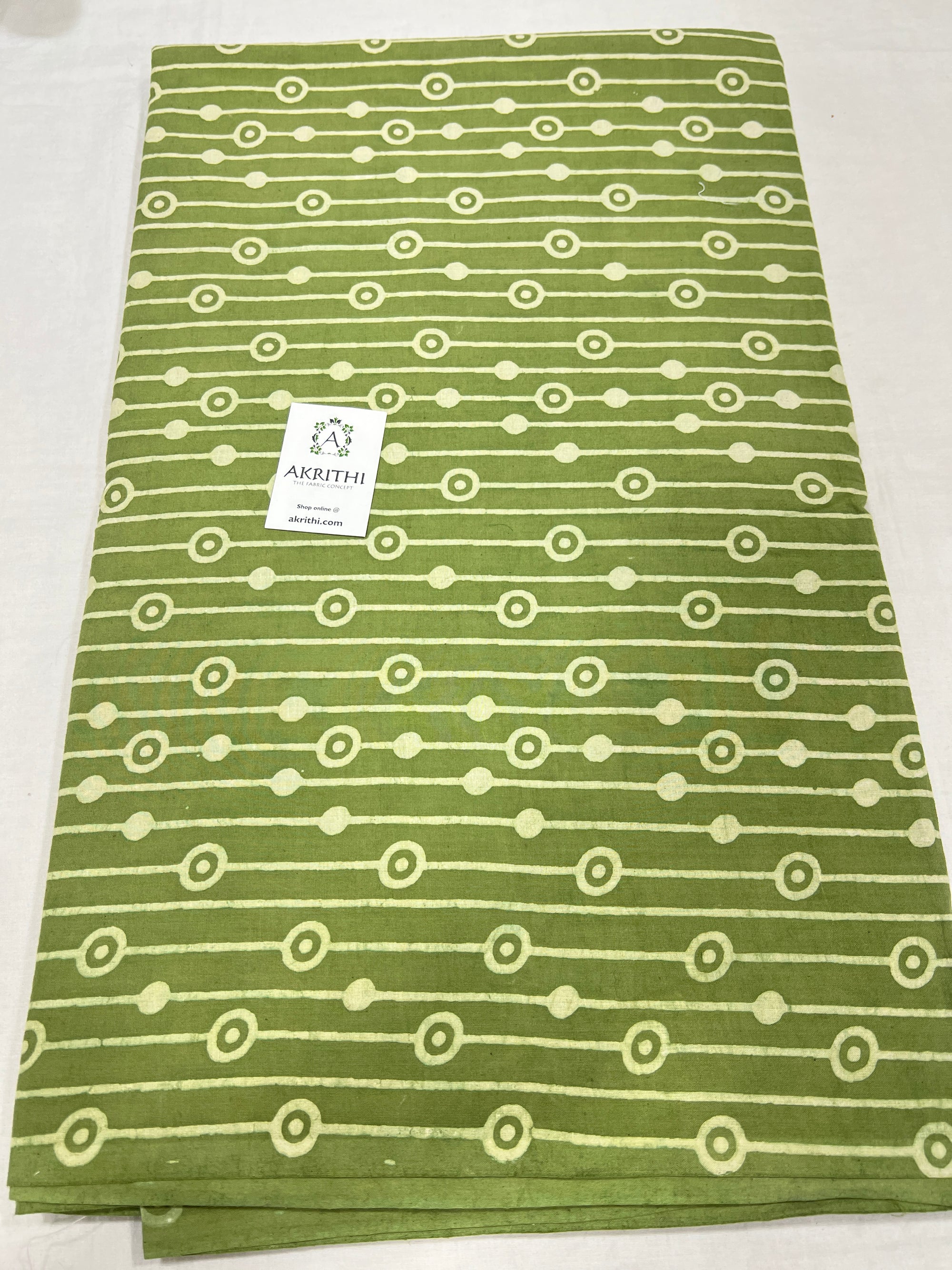 Dabu block Printed pure cotton fabric