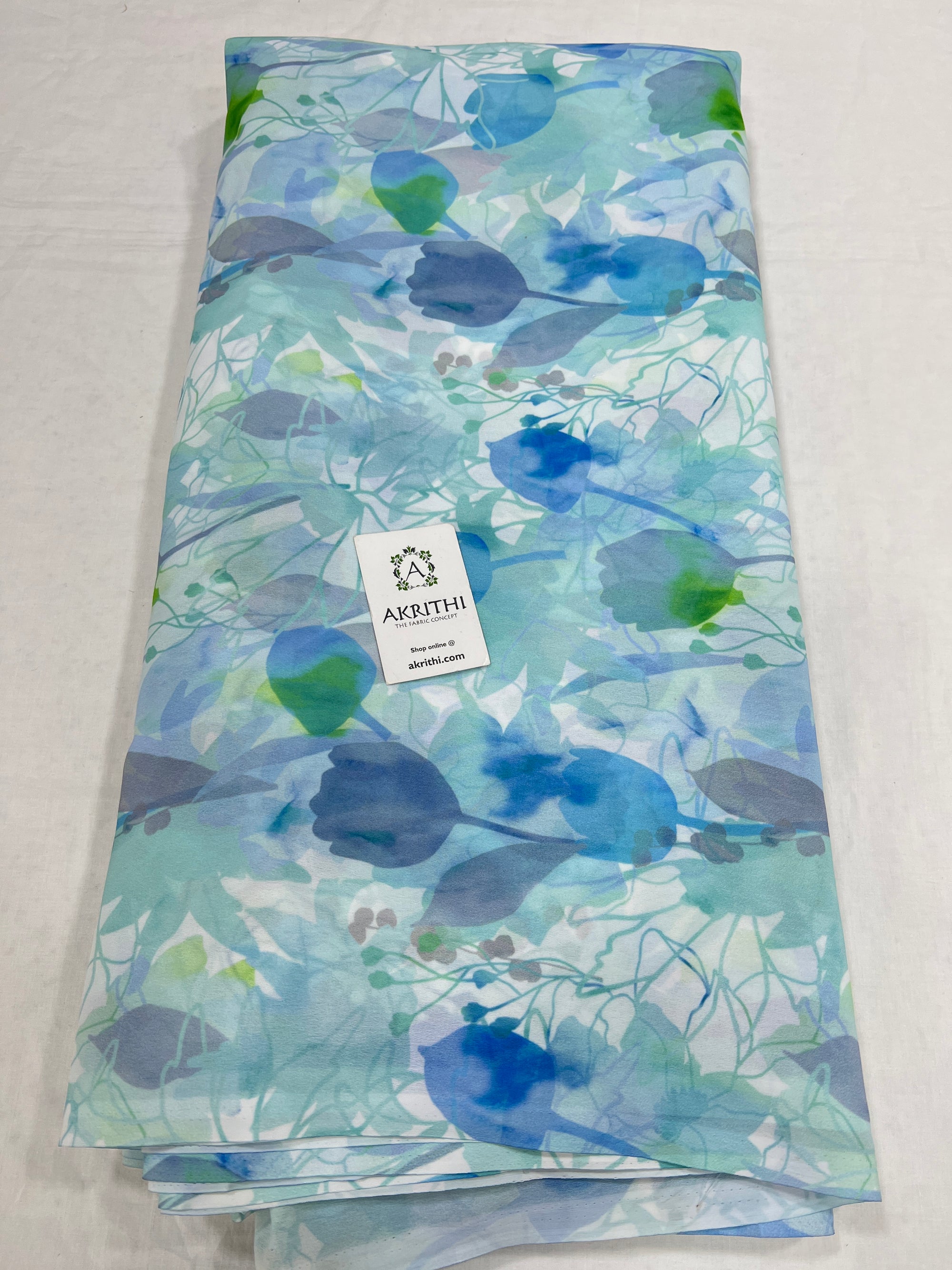 Digital floral printed georgette fabric