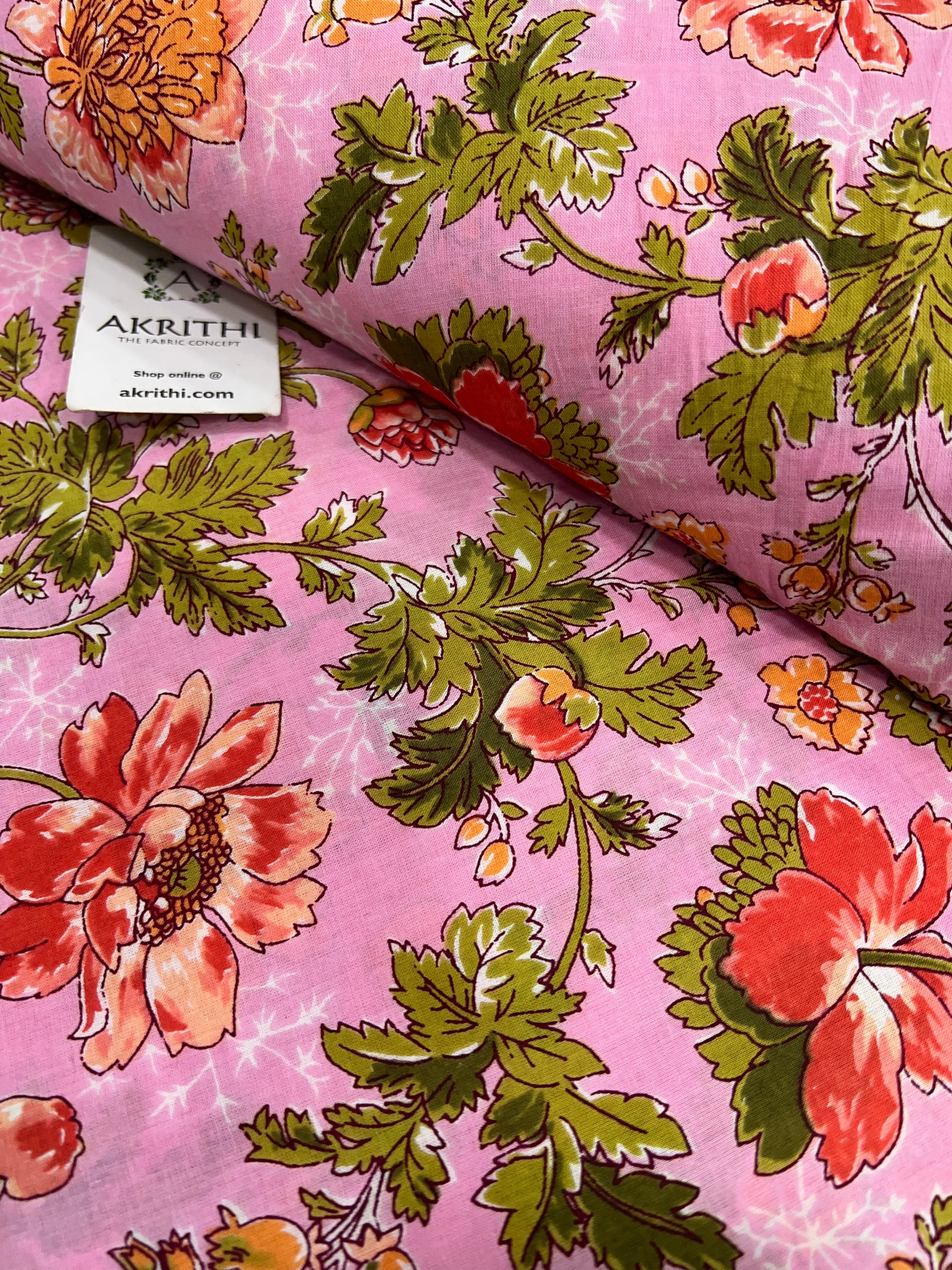 Printed pure cotton fabric