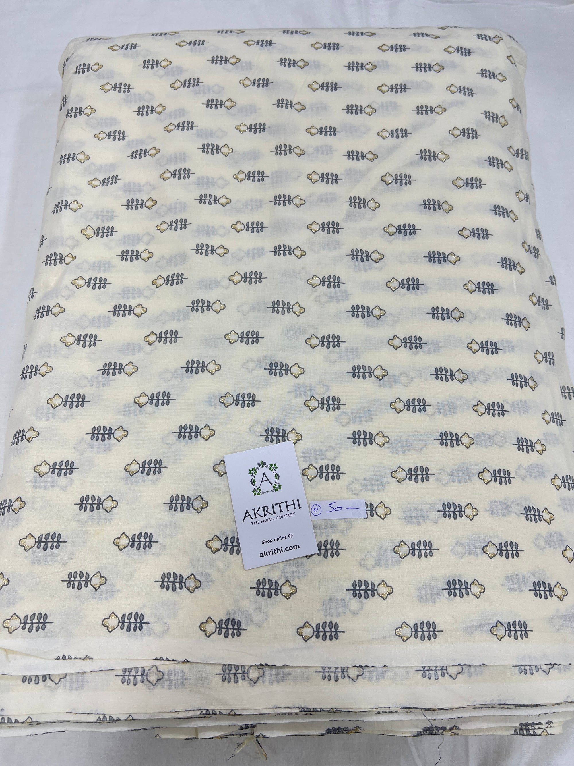 Printed pure cotton fabric