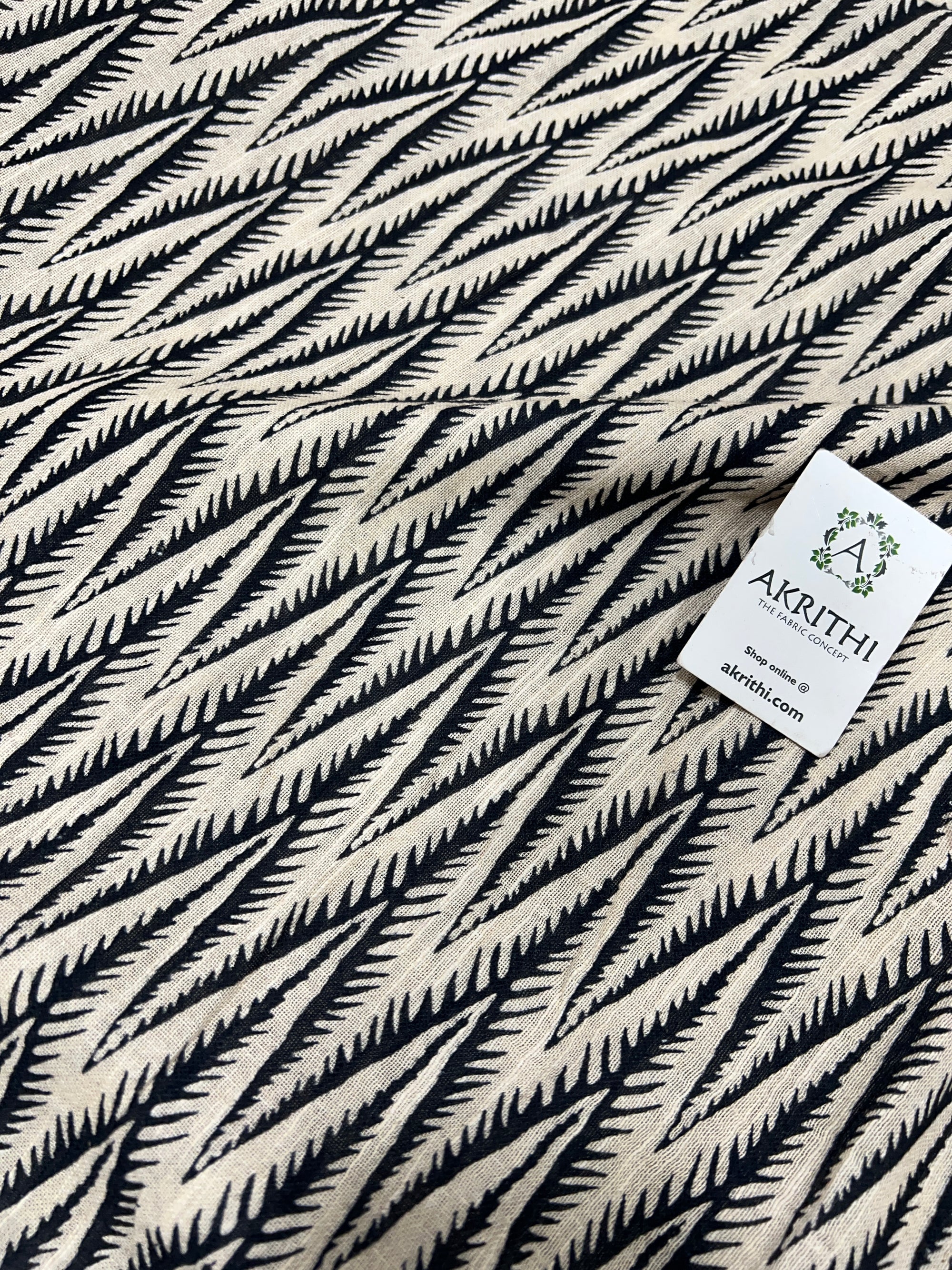 Digital Printed pure linen twill cotton fabric