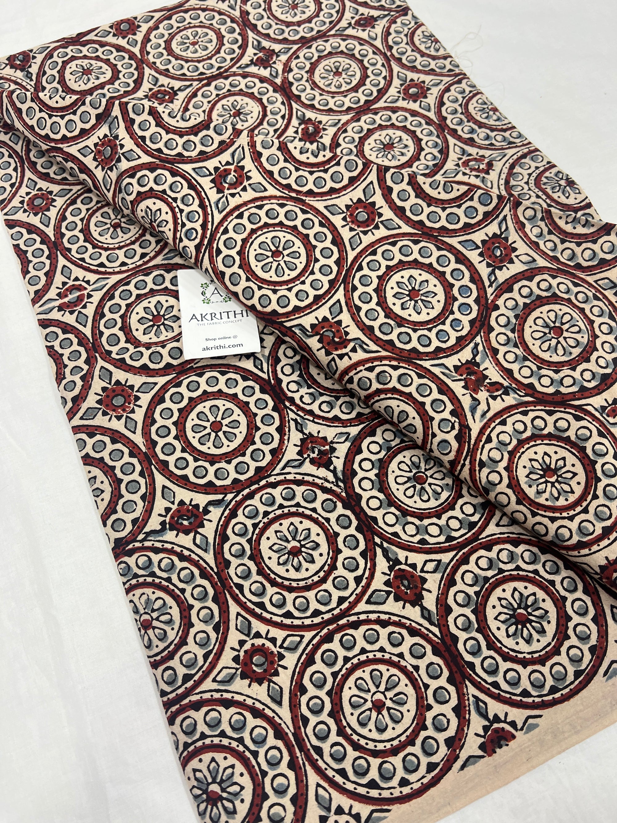 Ajrakh Printed pure cotton fabric