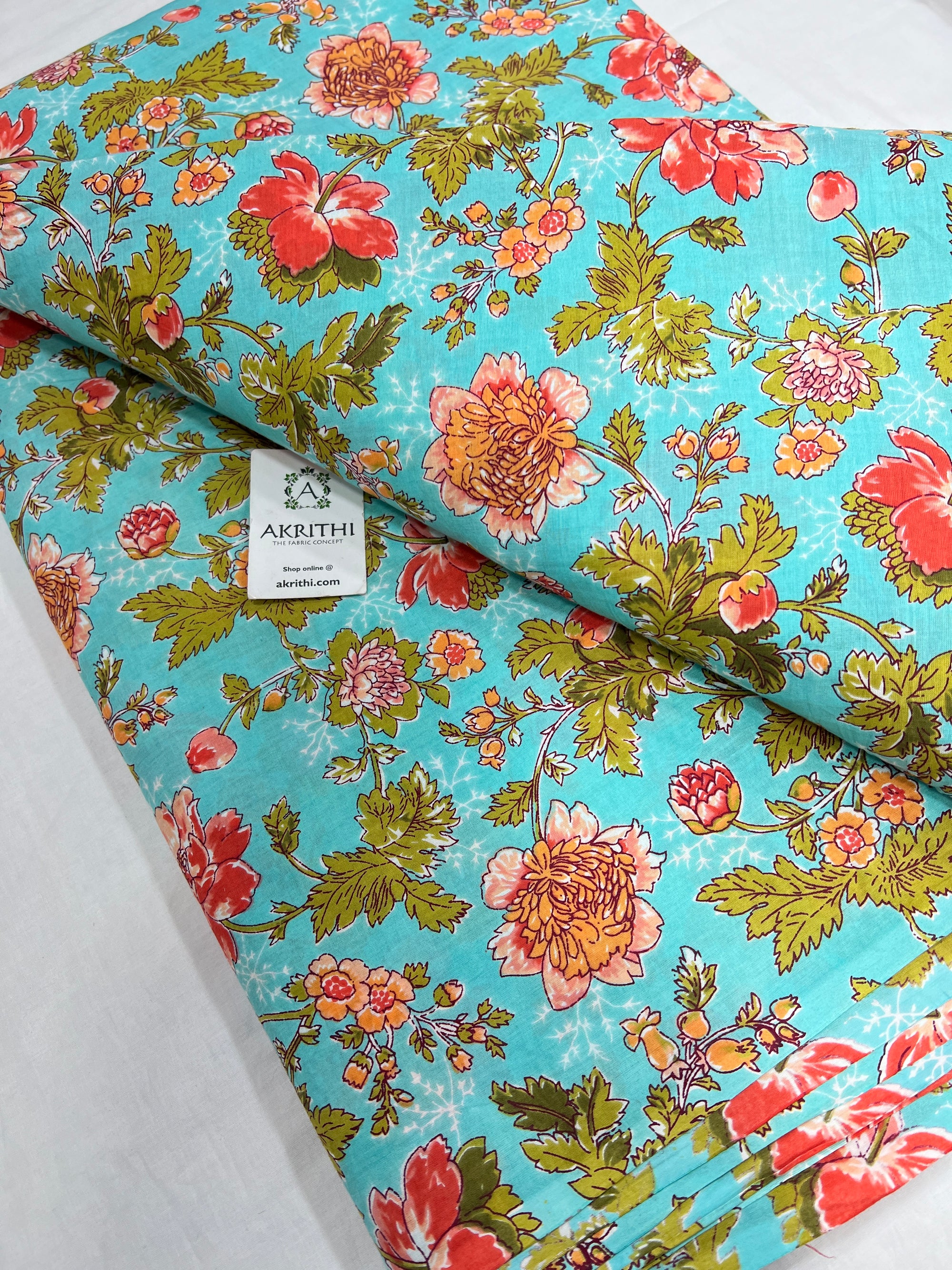 Printed pure cotton fabric