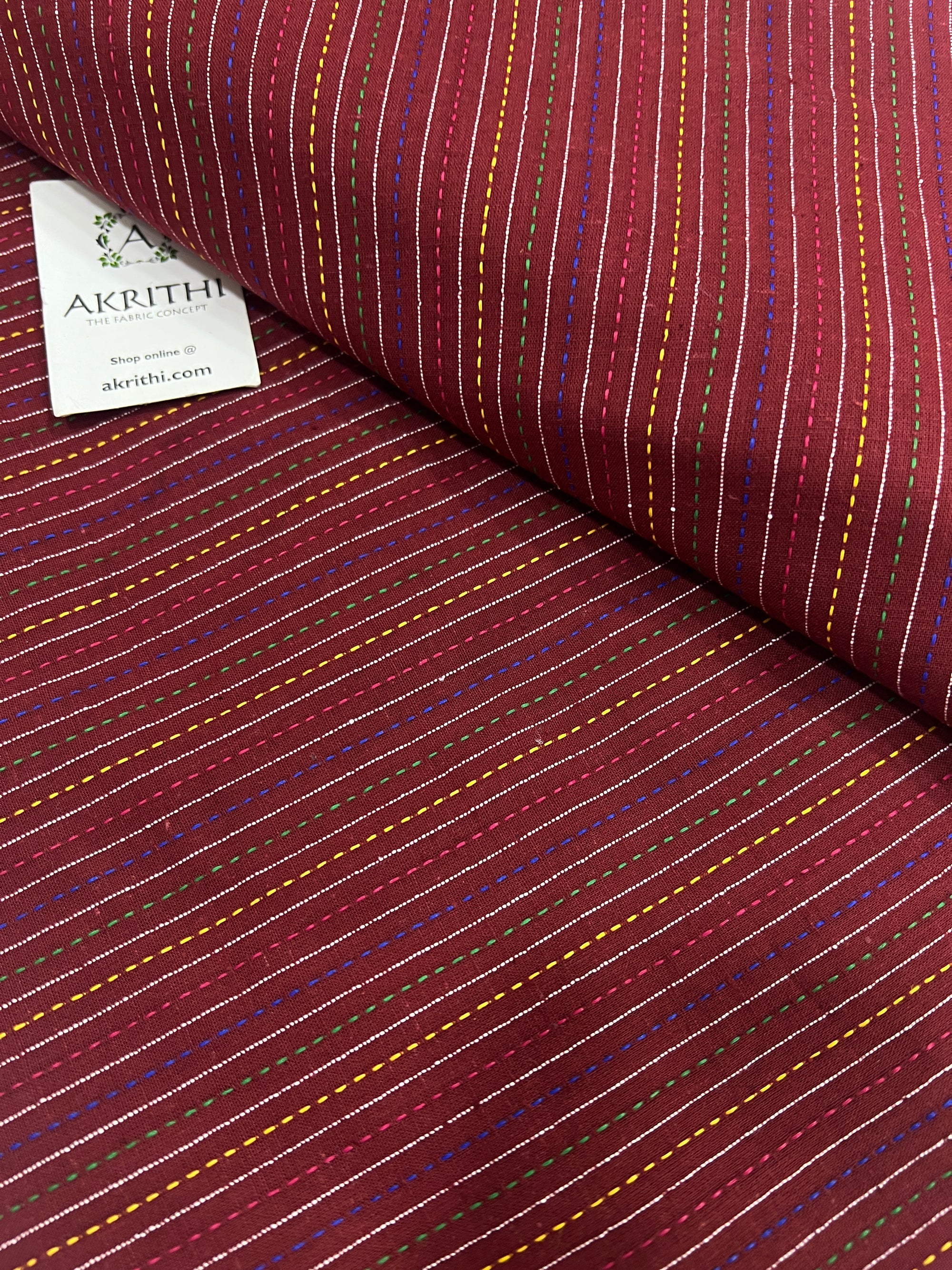 Kantha pure cotton fabric