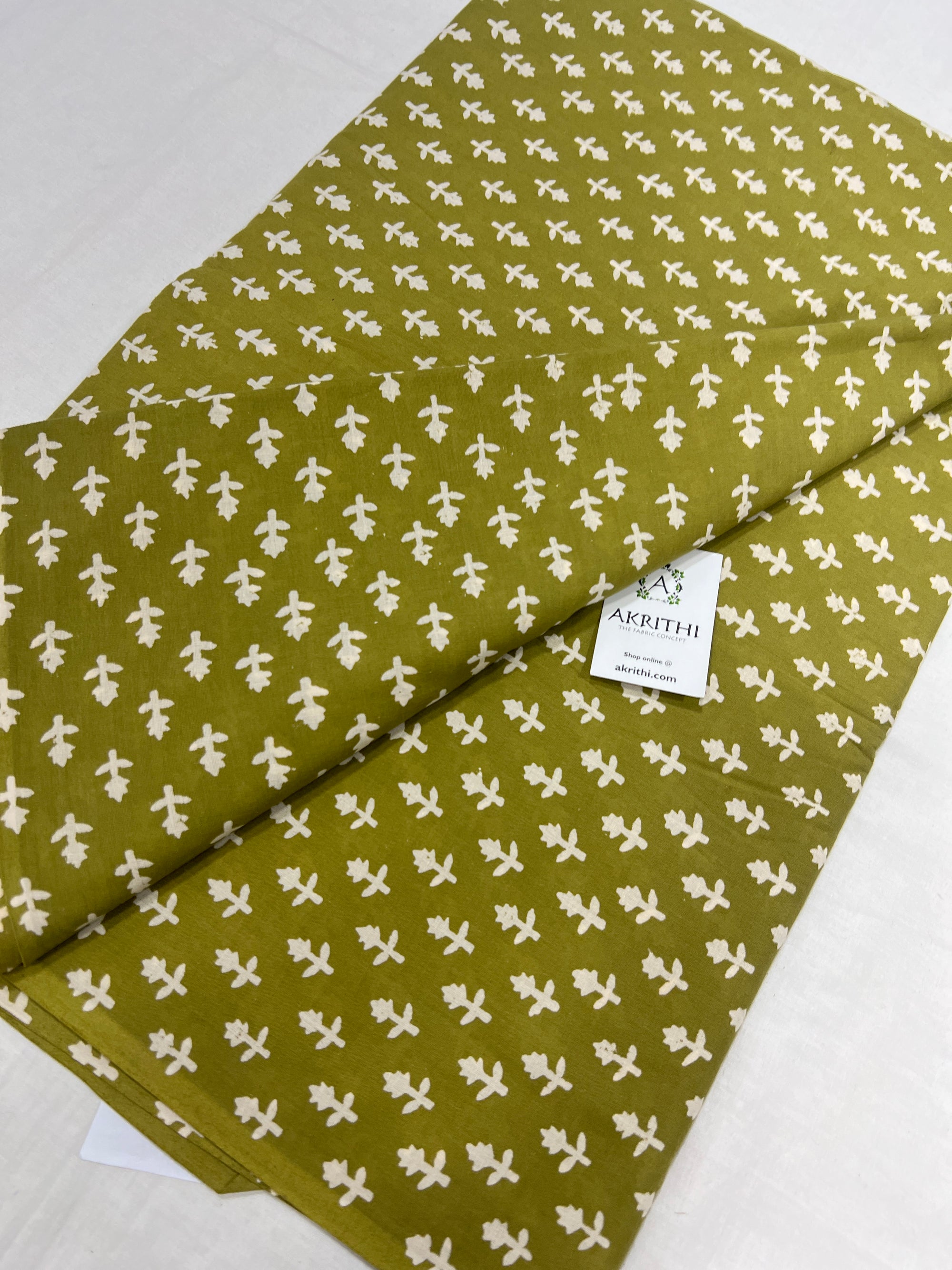 Dabu block Printed pure cotton fabric