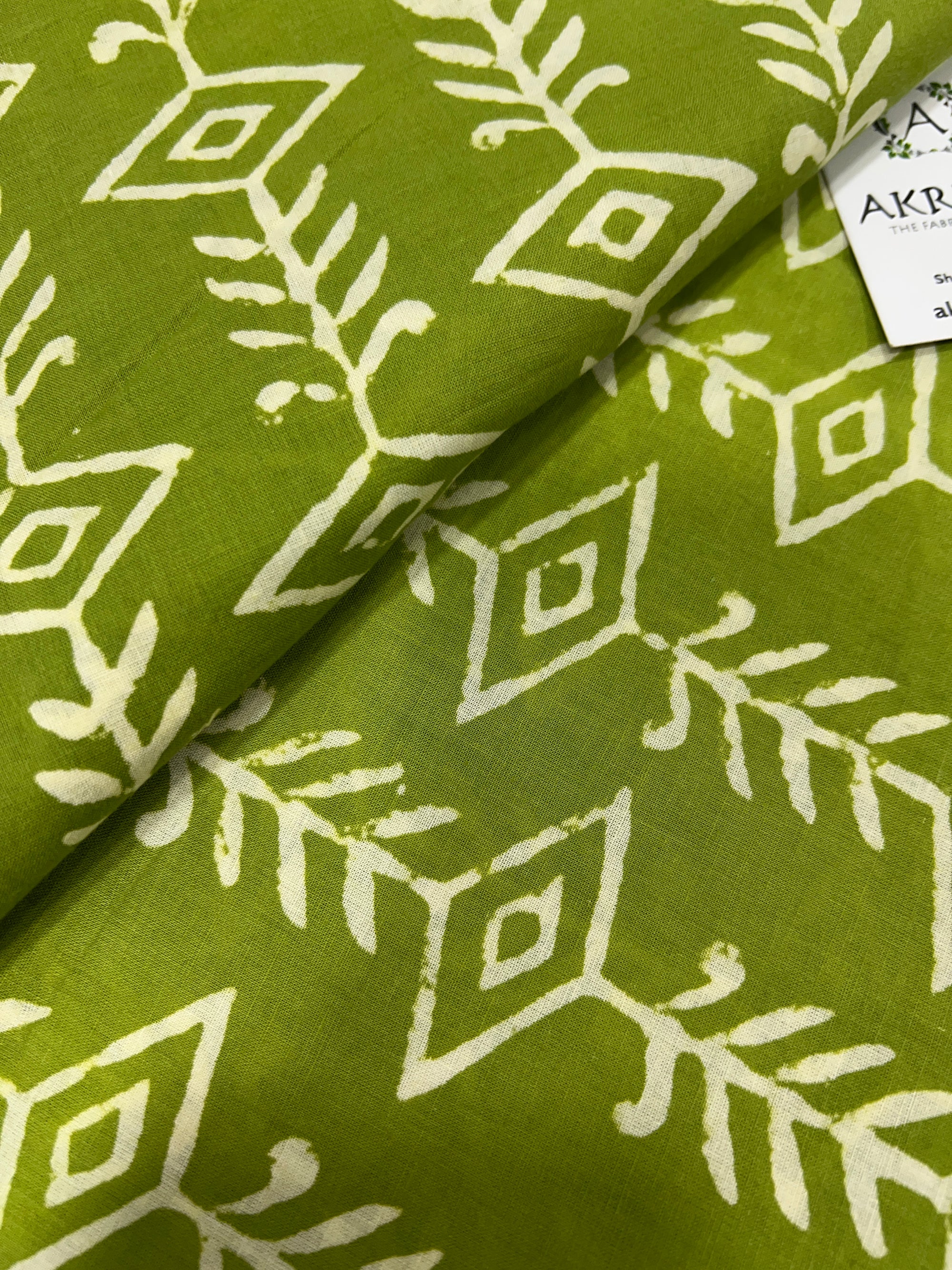 Dabu block Printed pure cotton fabric