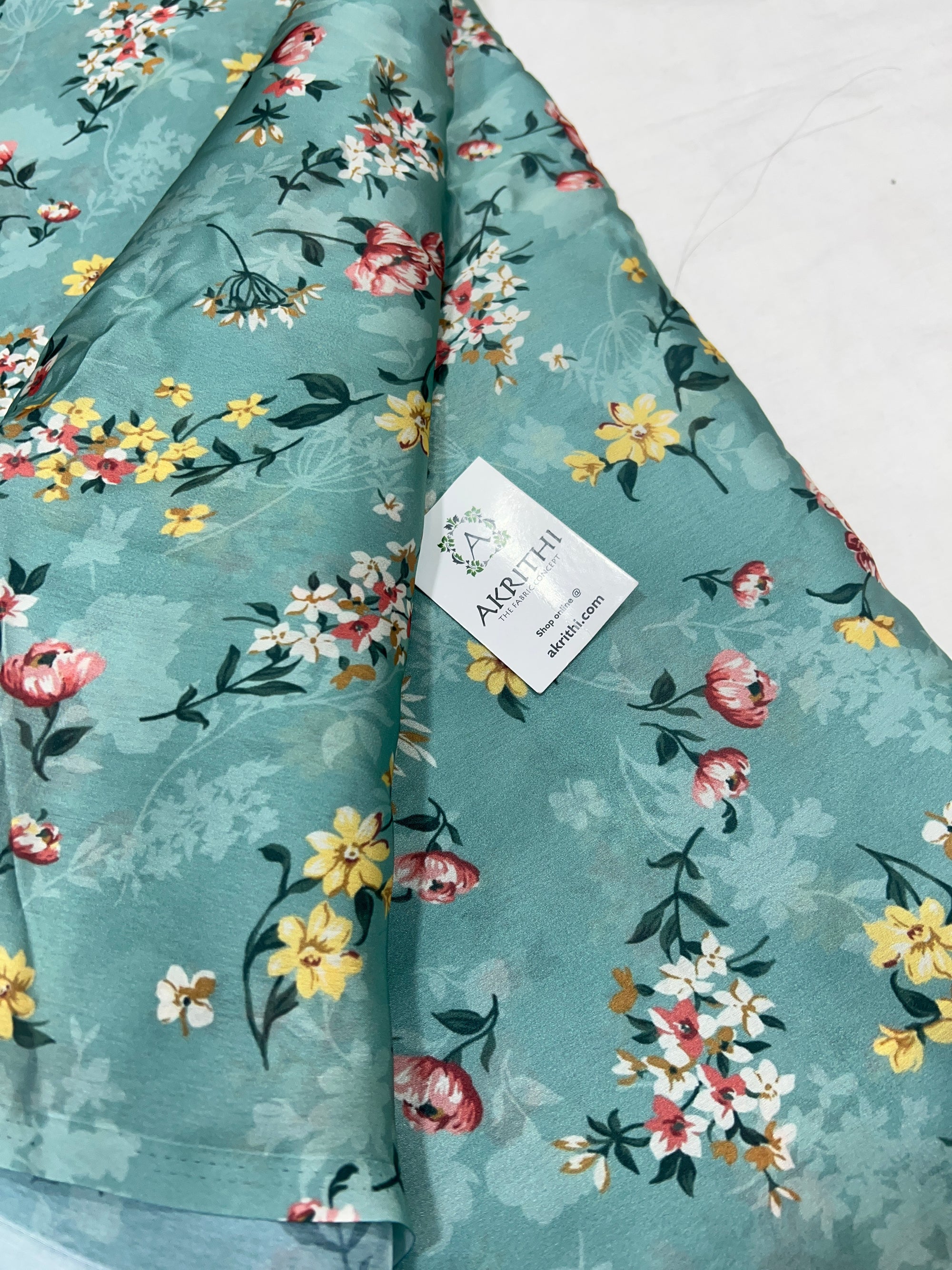 Digital printed satin georgette fabric