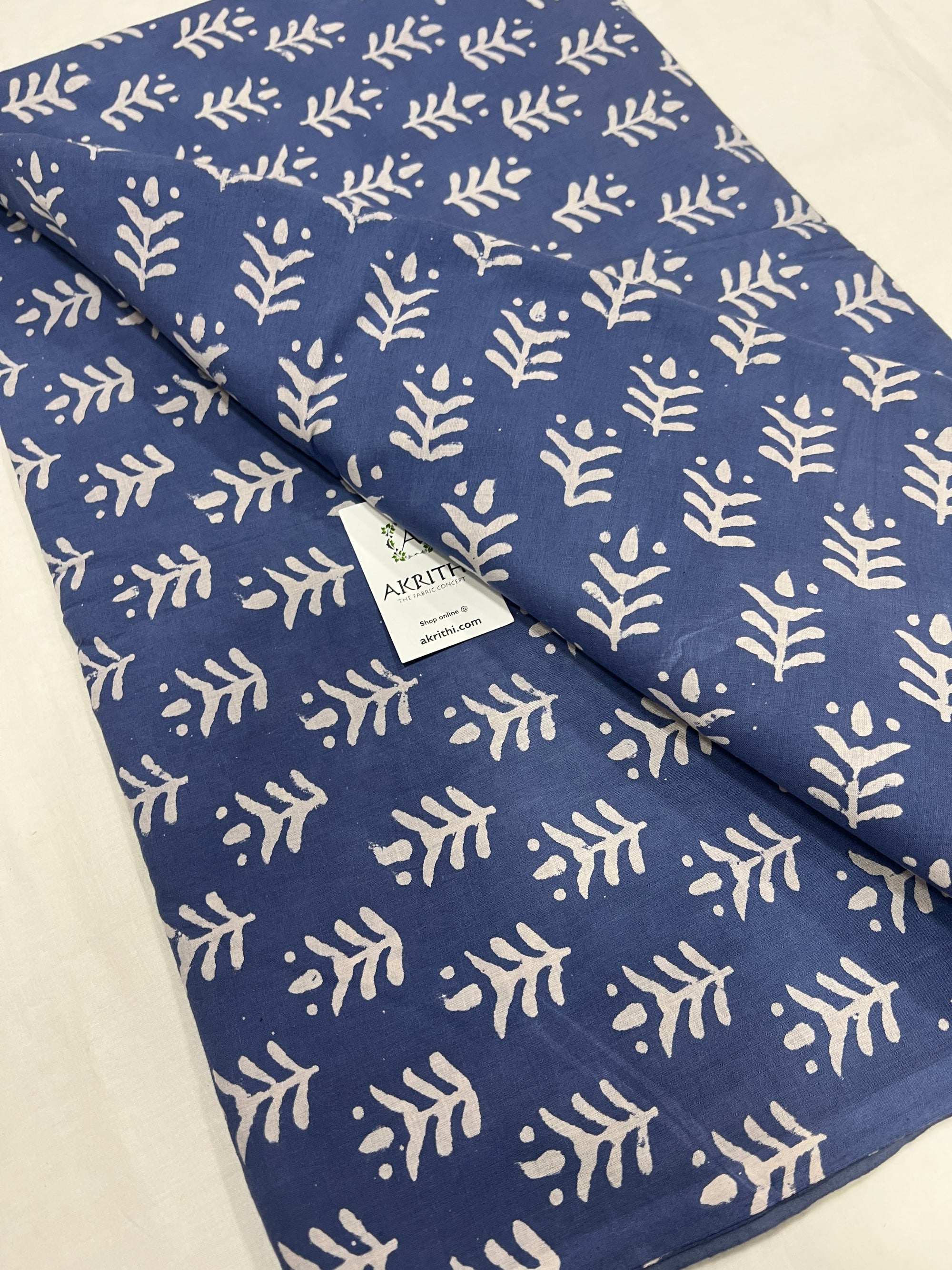 Dabu block Printed pure cotton fabric