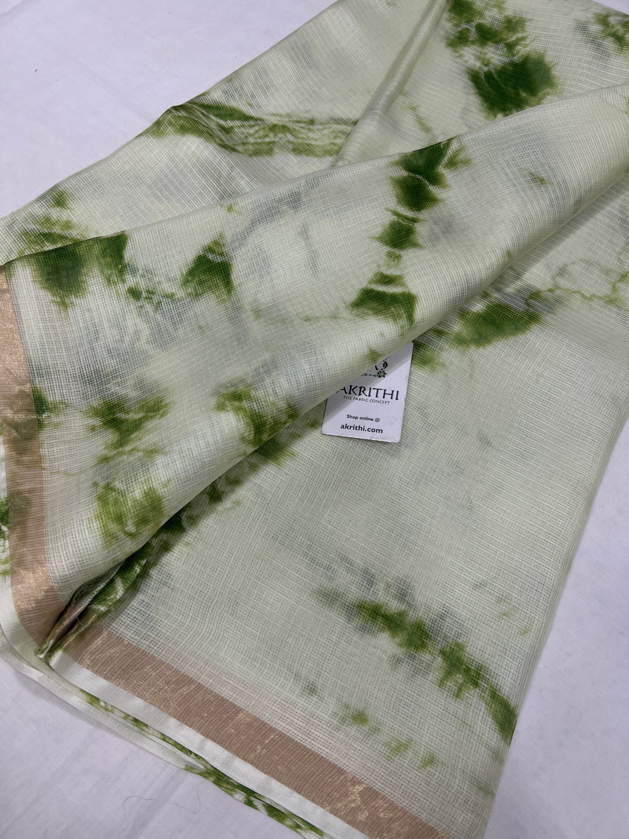 Tie and dye pure kota silk saree