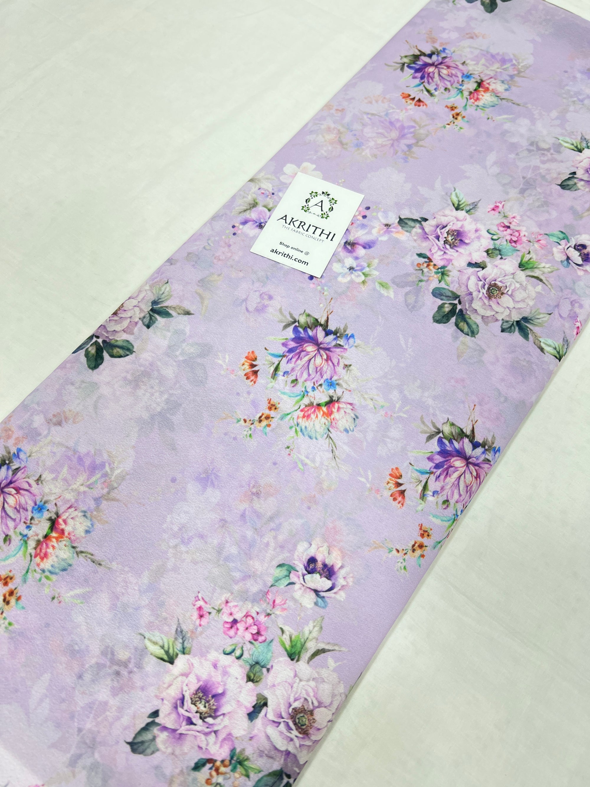 Digital floral printed georgette fabric