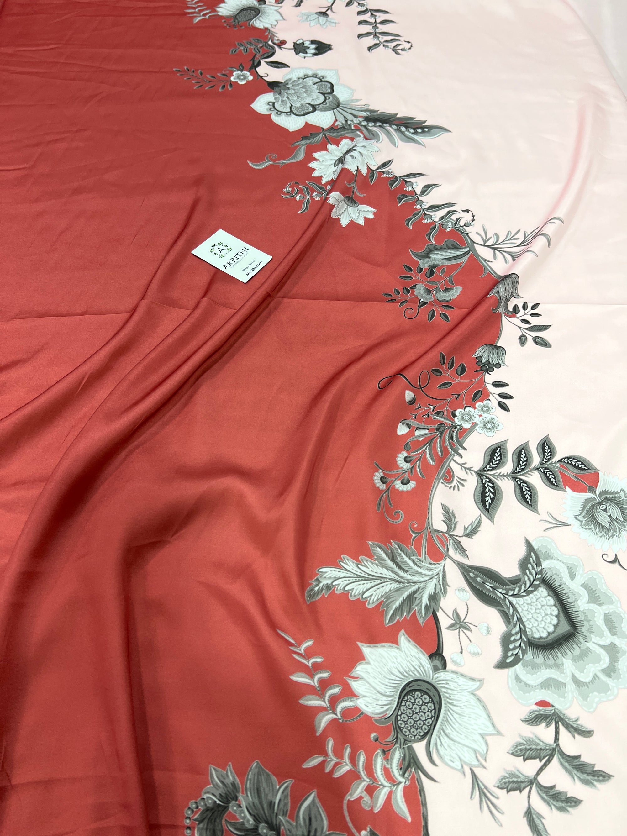 Digital printed modal satin fabric