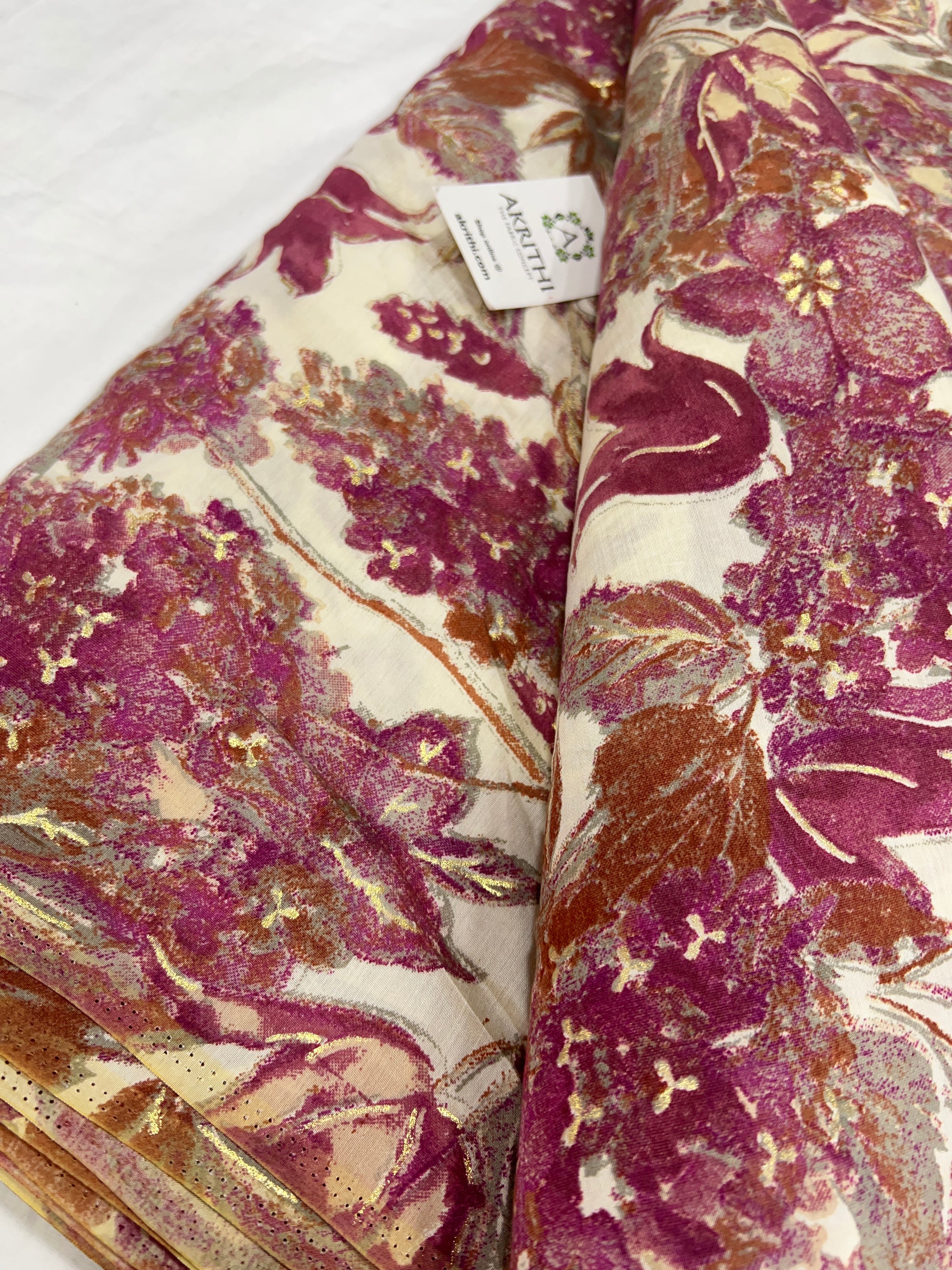 Printed viscose silk fabric
