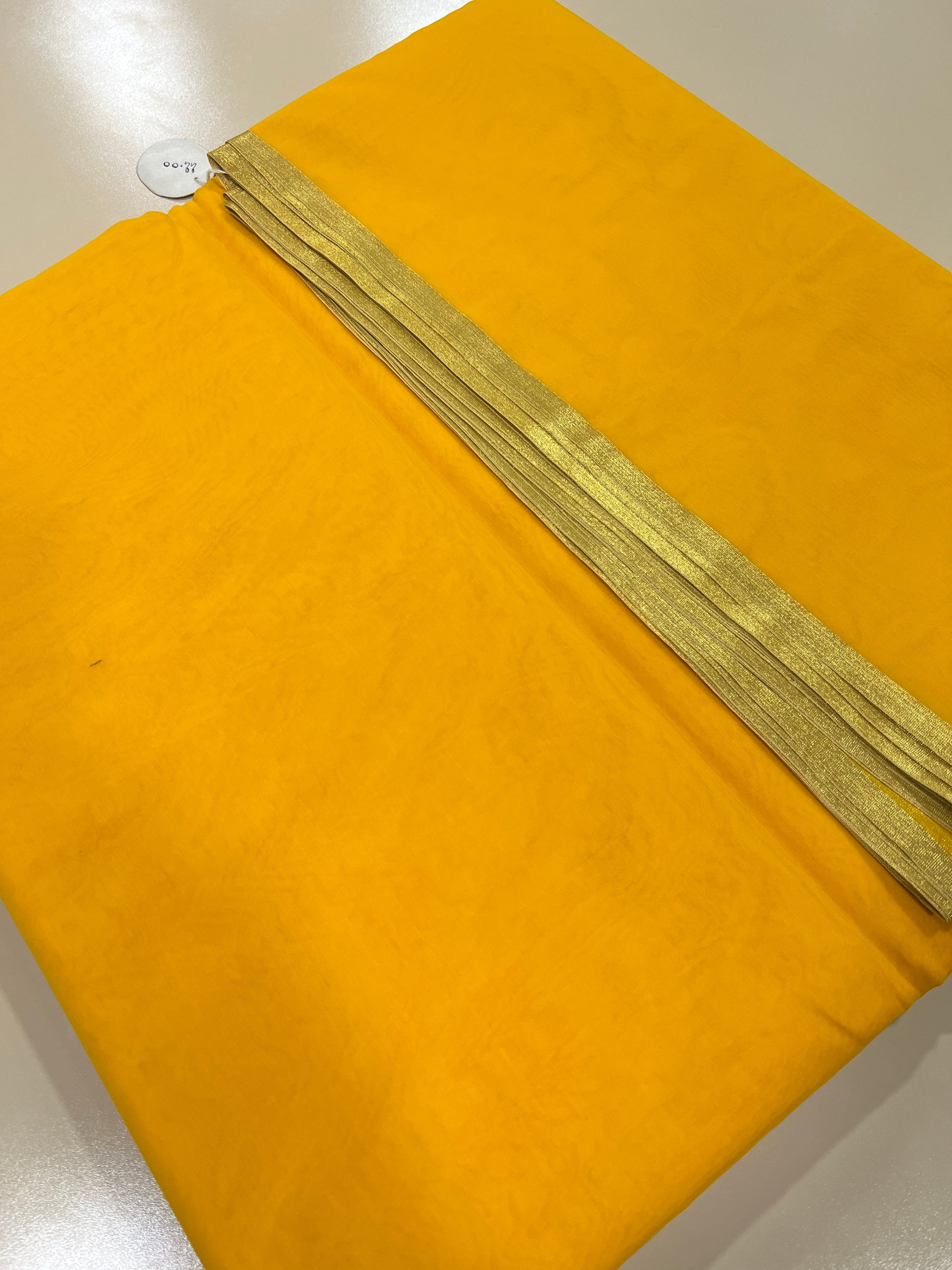 Organza fabric with zari border