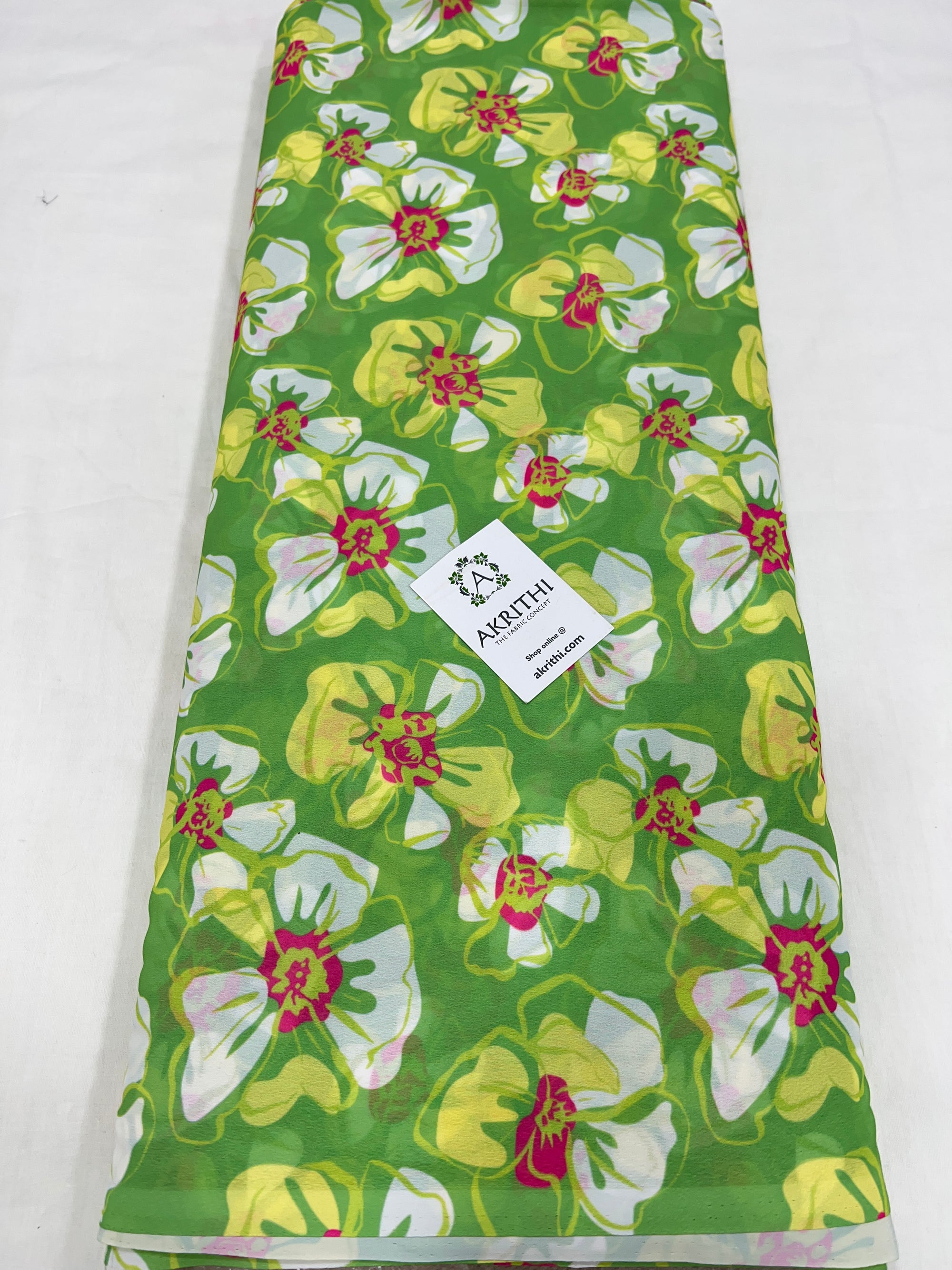 Digital floral printed georgette fabric