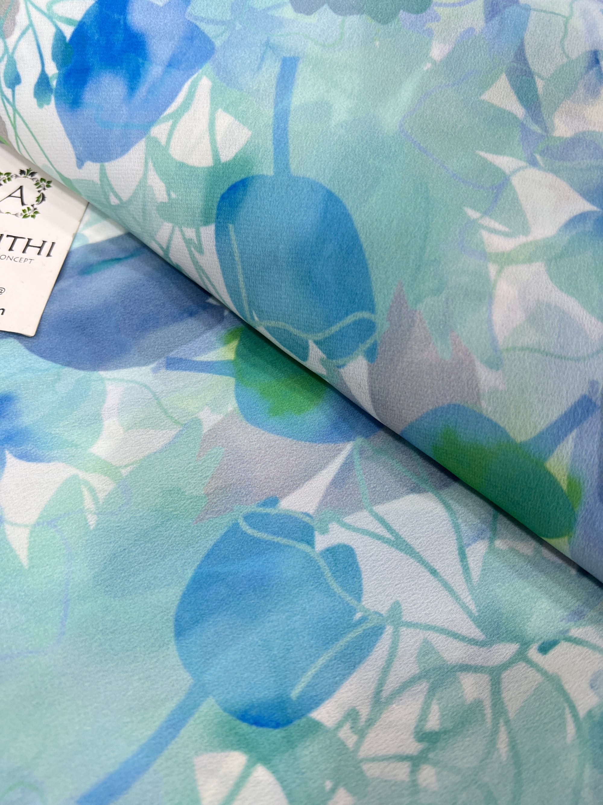 Digital floral printed georgette fabric