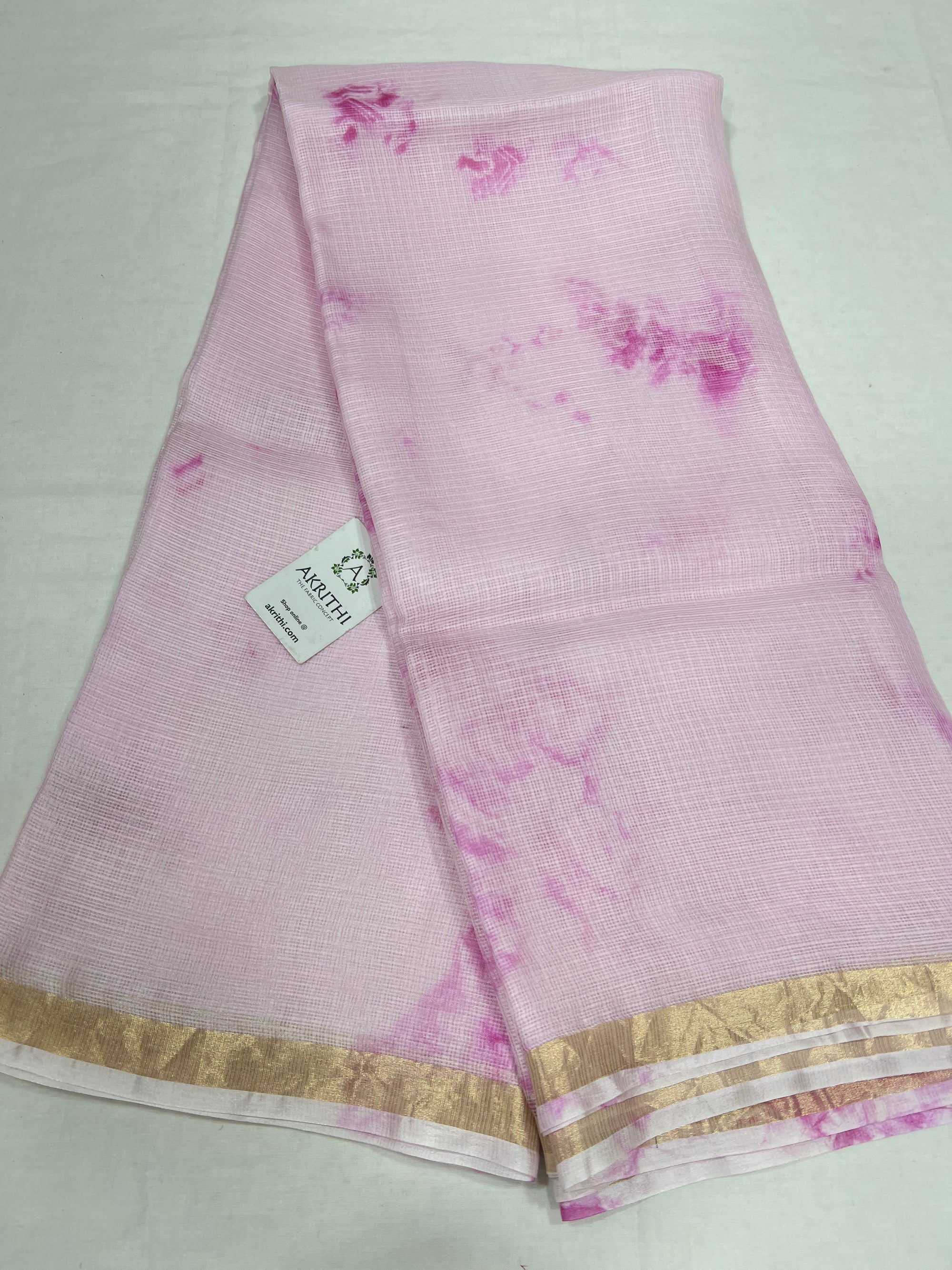 Tie and dye pure kota silk saree