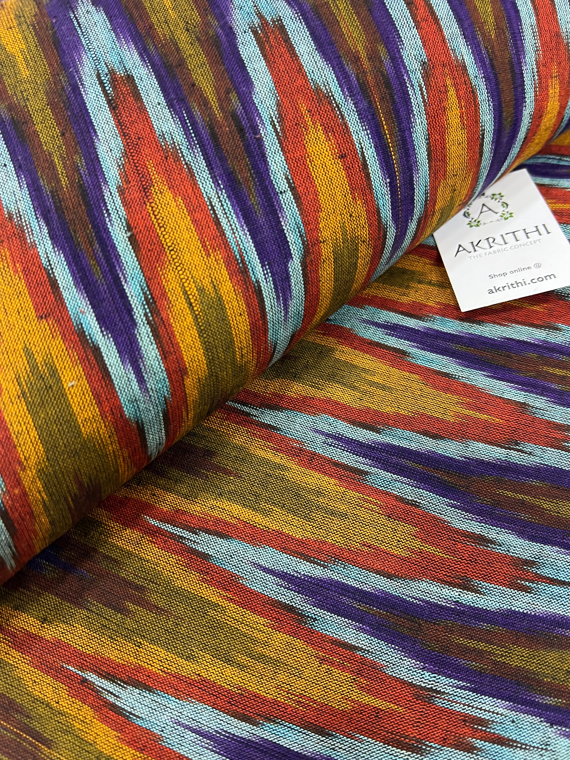 Handloom Ikat pure cotton fabric