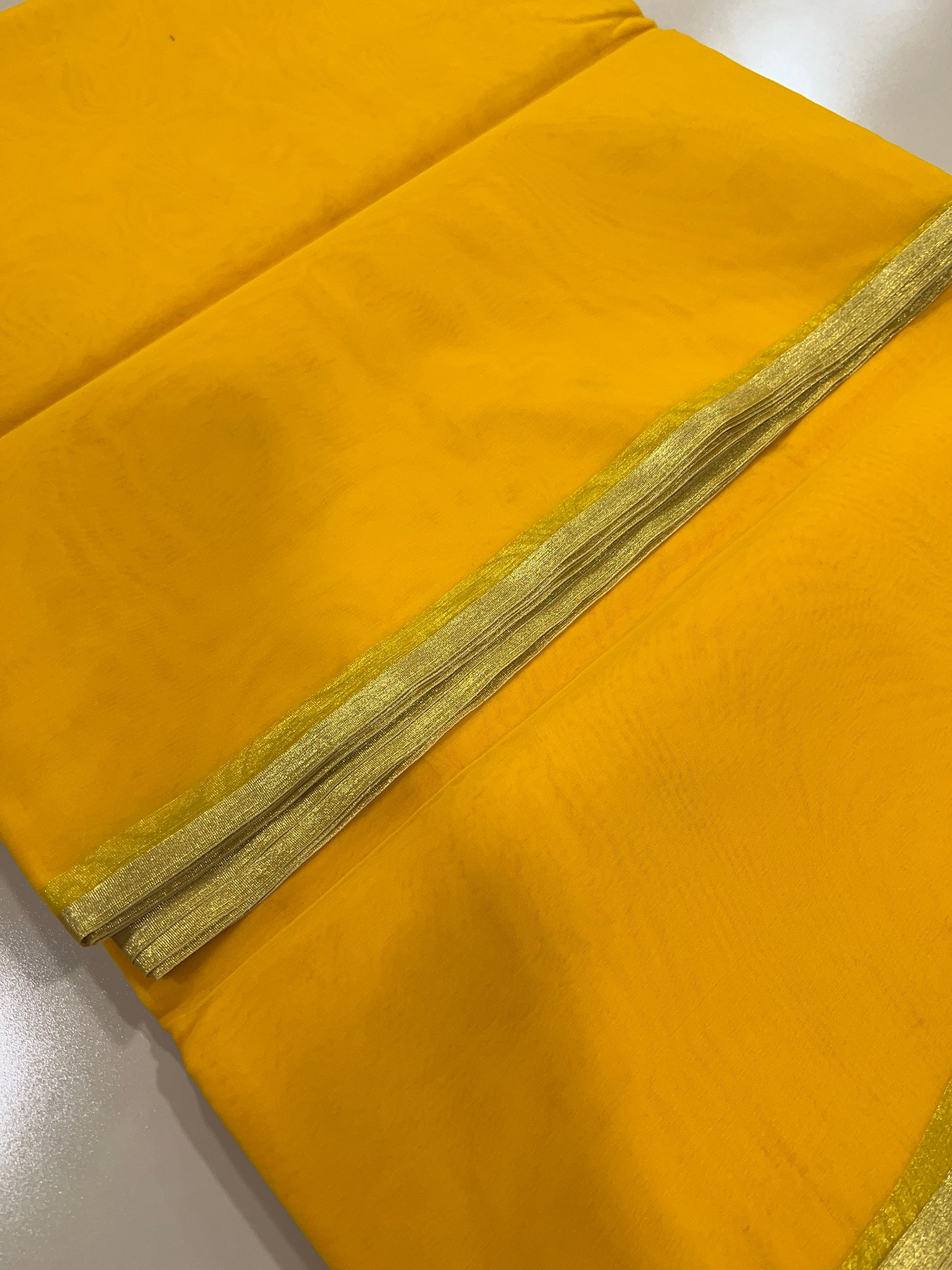 Organza fabric with zari border