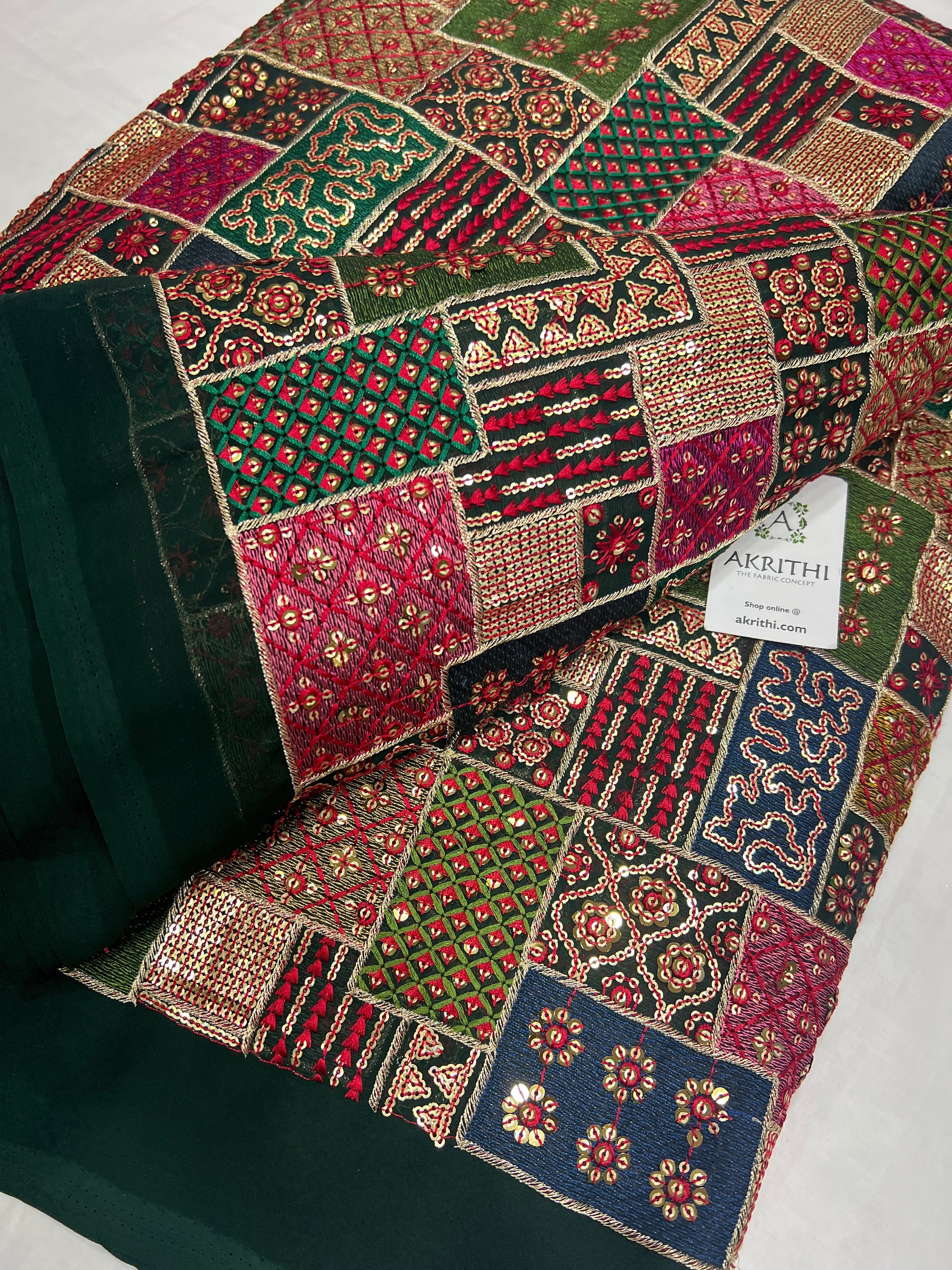 Embroidered Georgette fabric