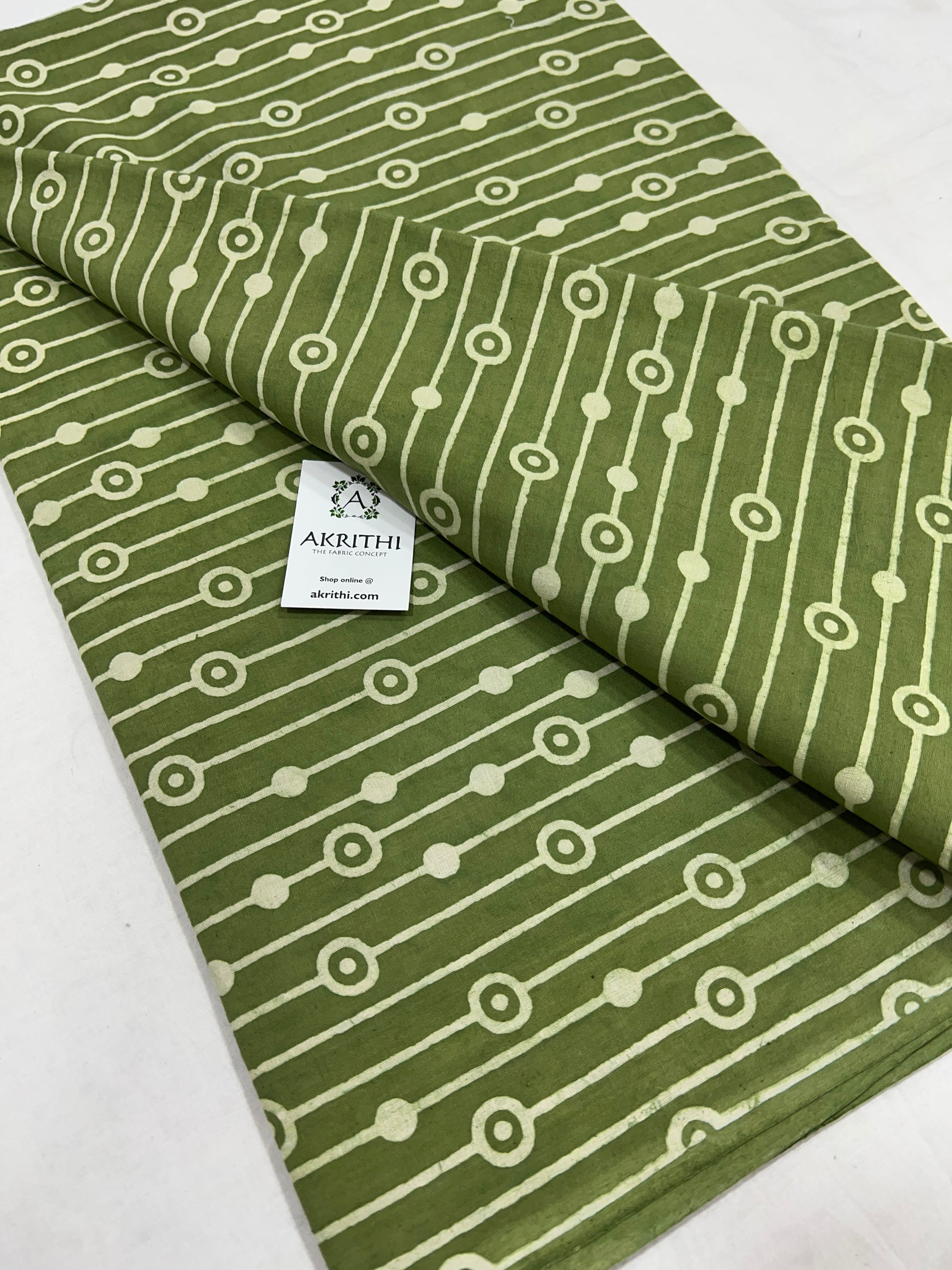 Dabu block Printed pure cotton fabric