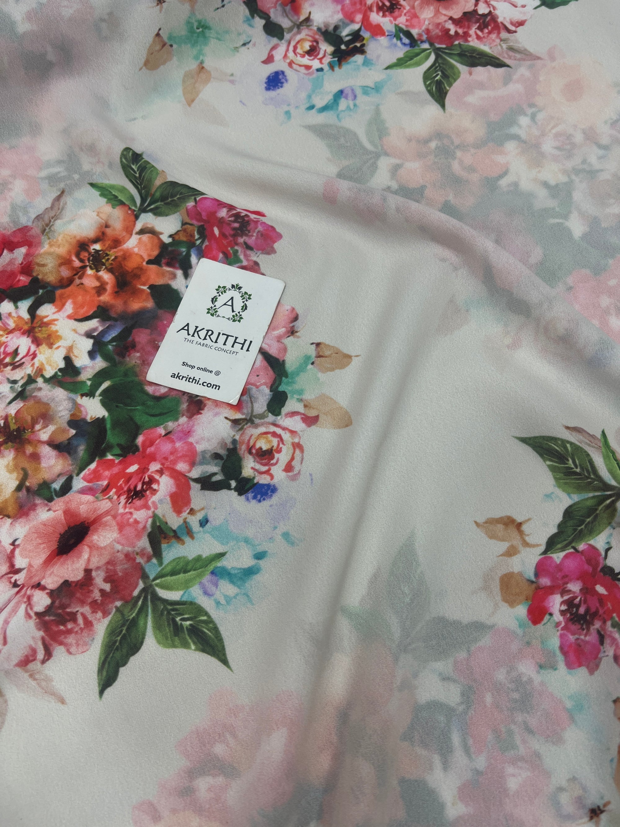 Digital floral printed georgette fabric