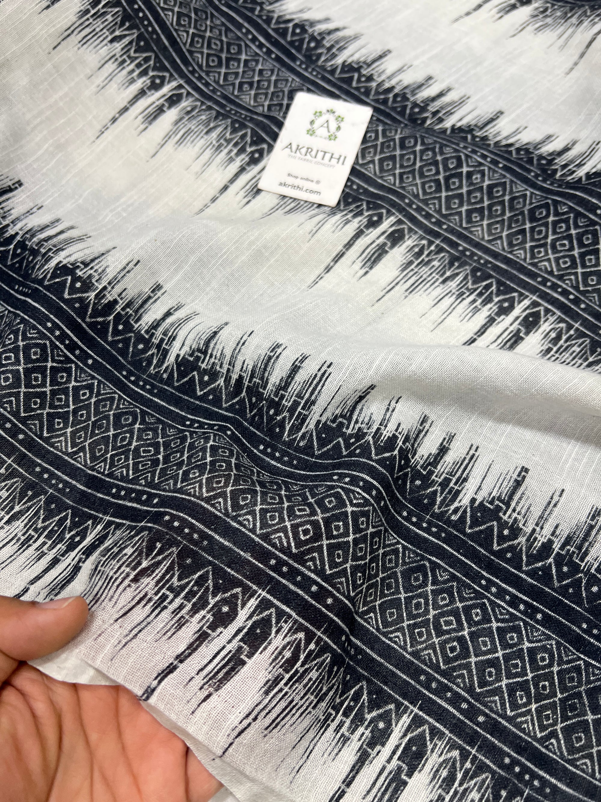 Digital Printed pure linen twill cotton fabric