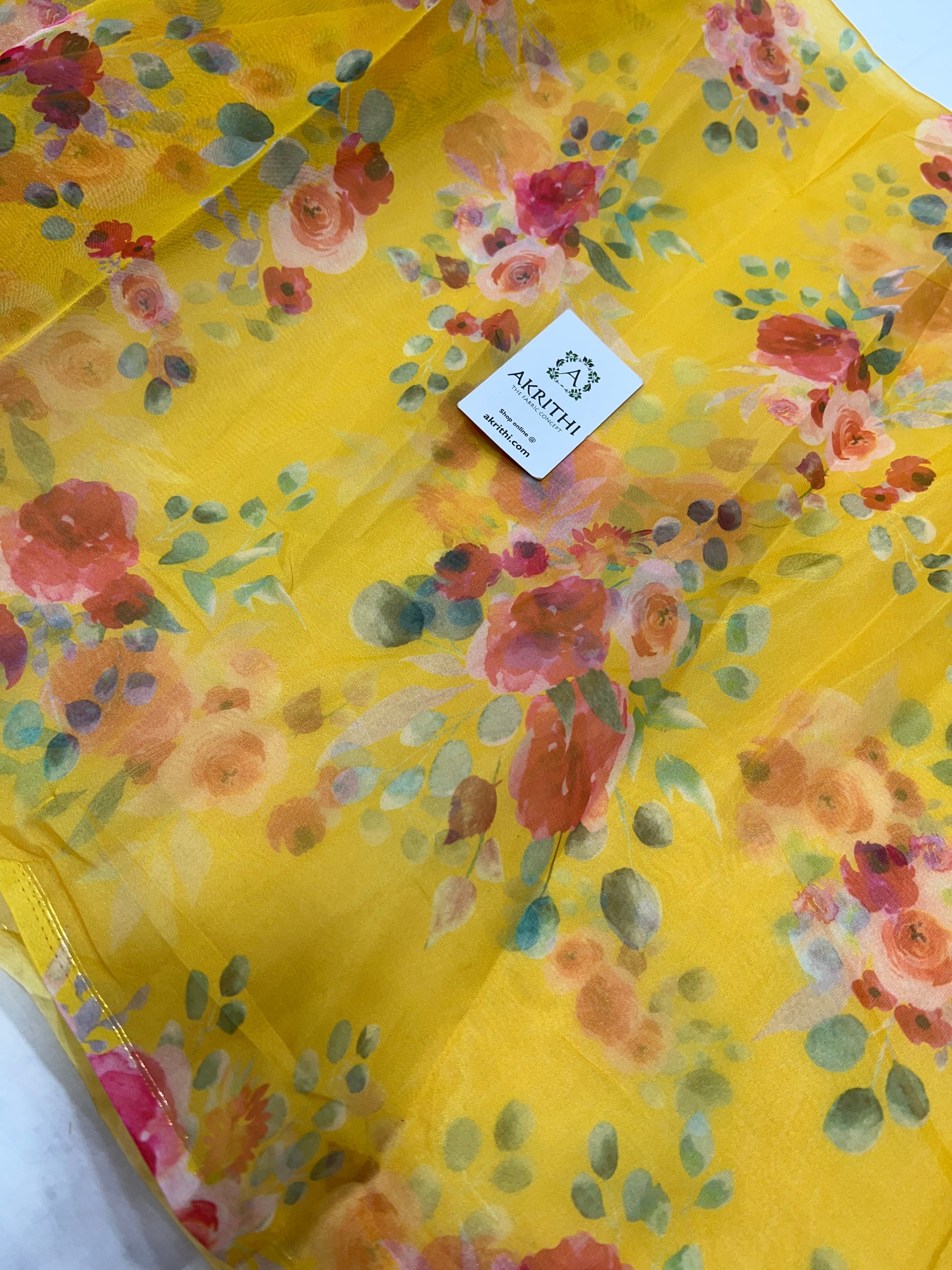 Printed organza fabric