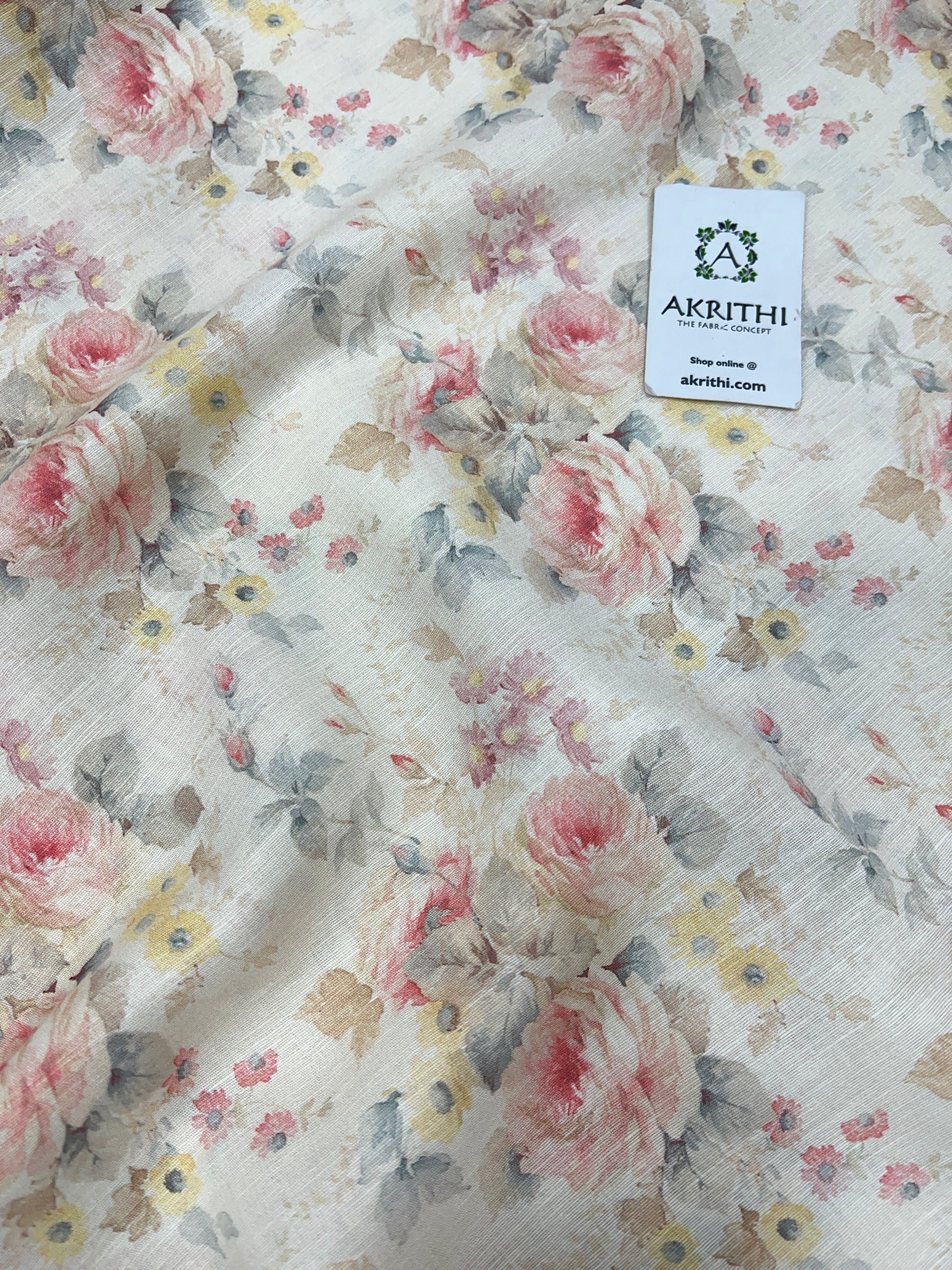 Digital Printed pure linen fabric