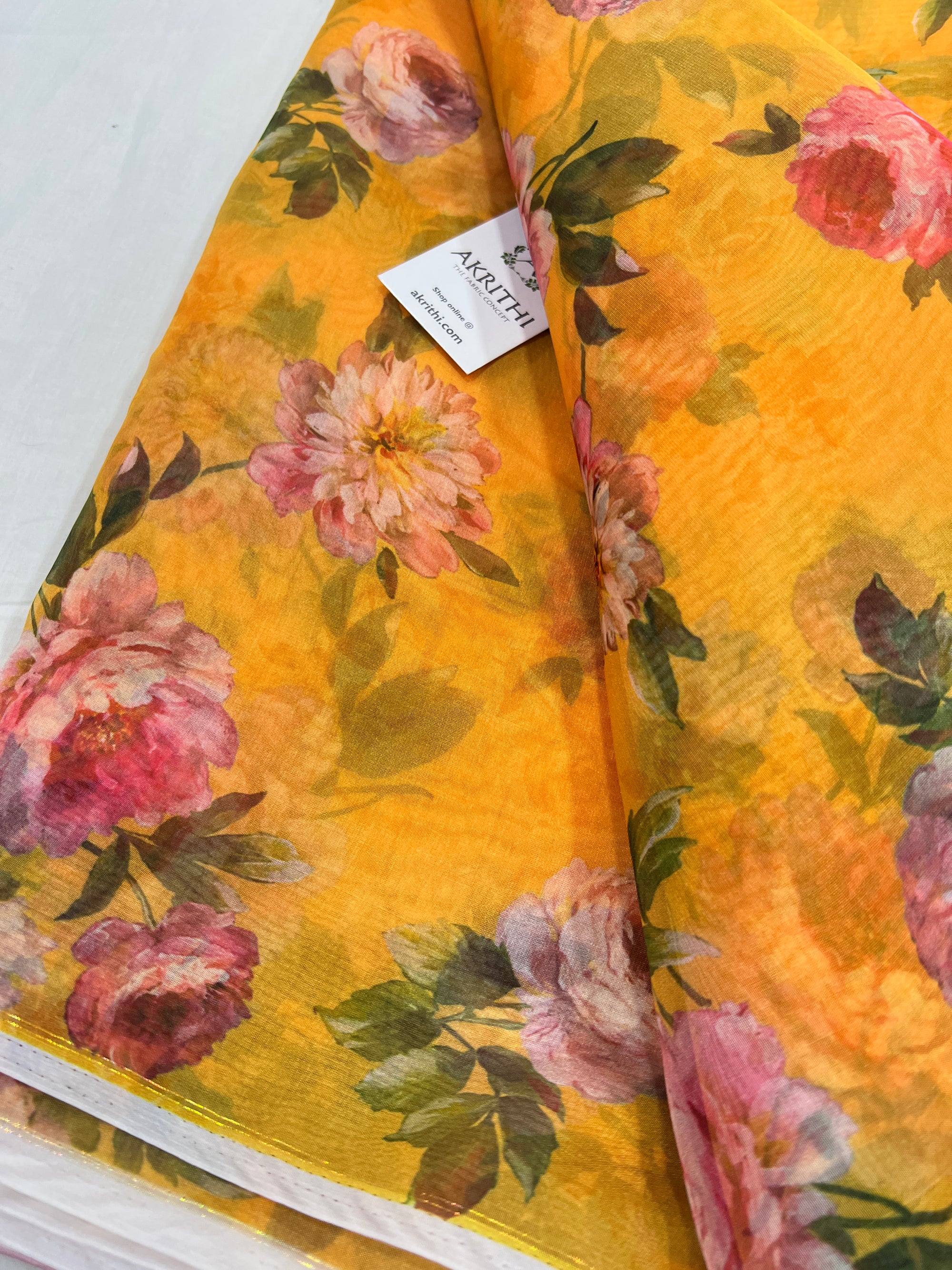 Printed organza fabric