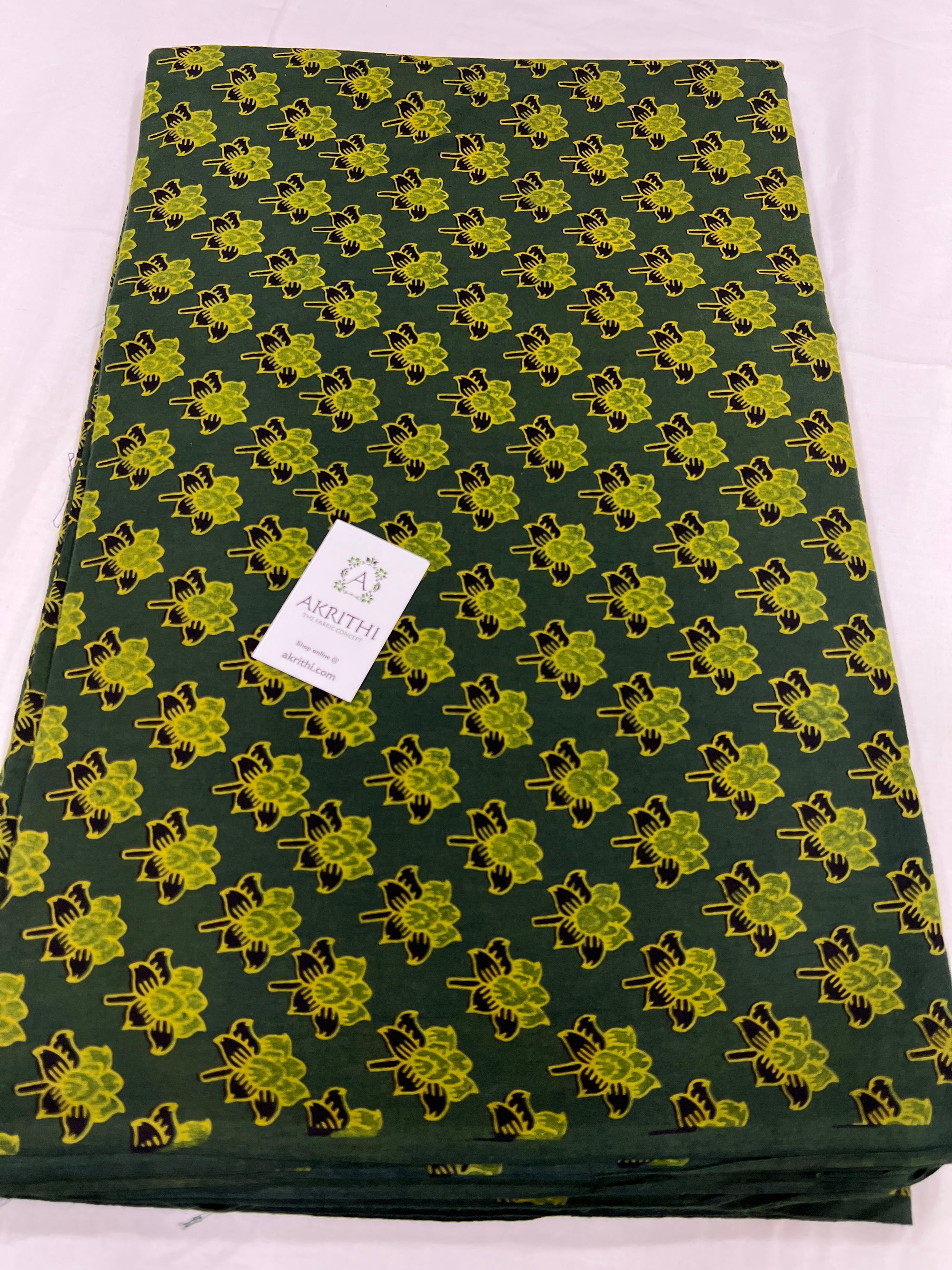 Block Printed pure cotton fabric