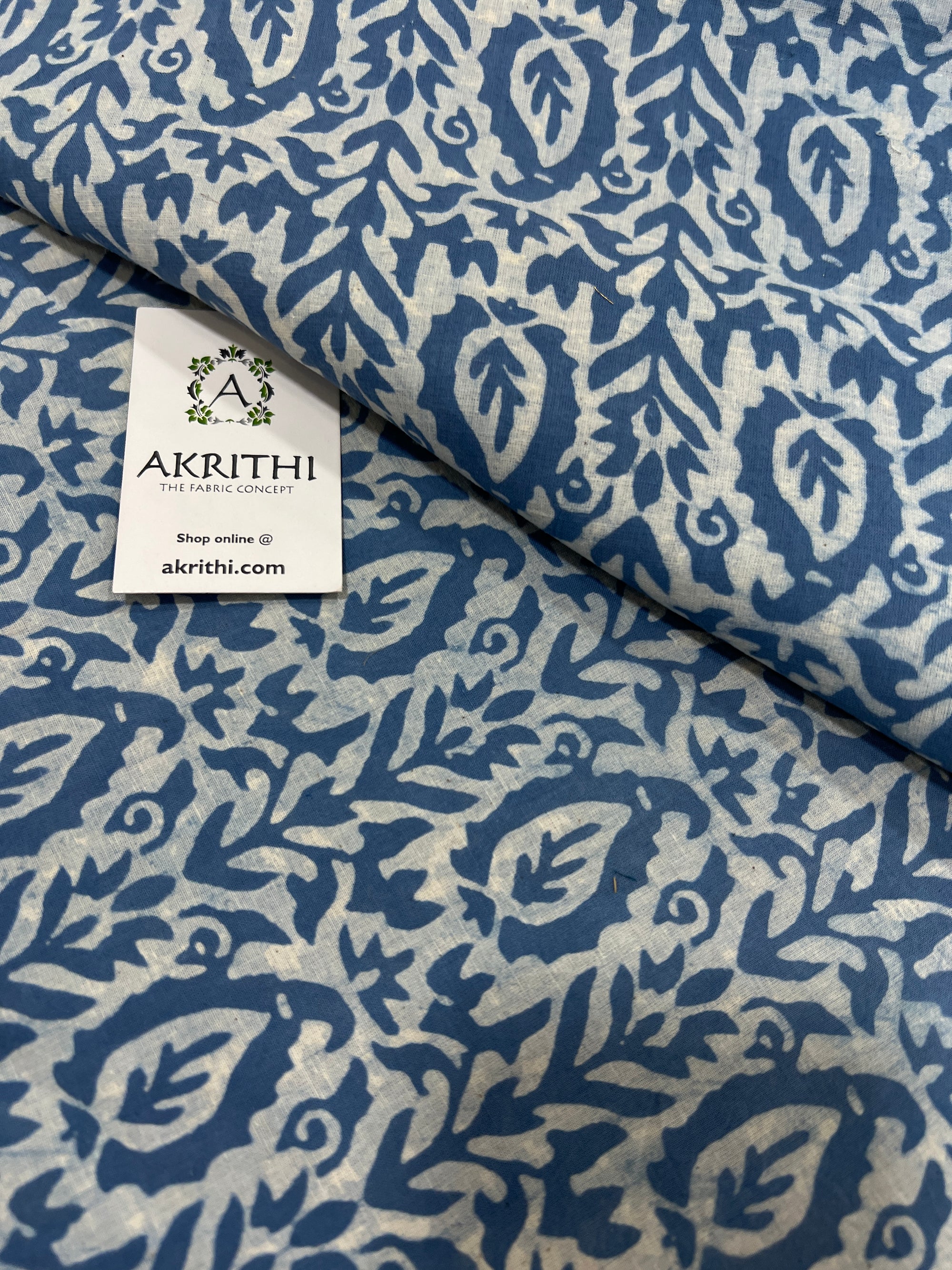Dabu block Printed pure cotton fabric