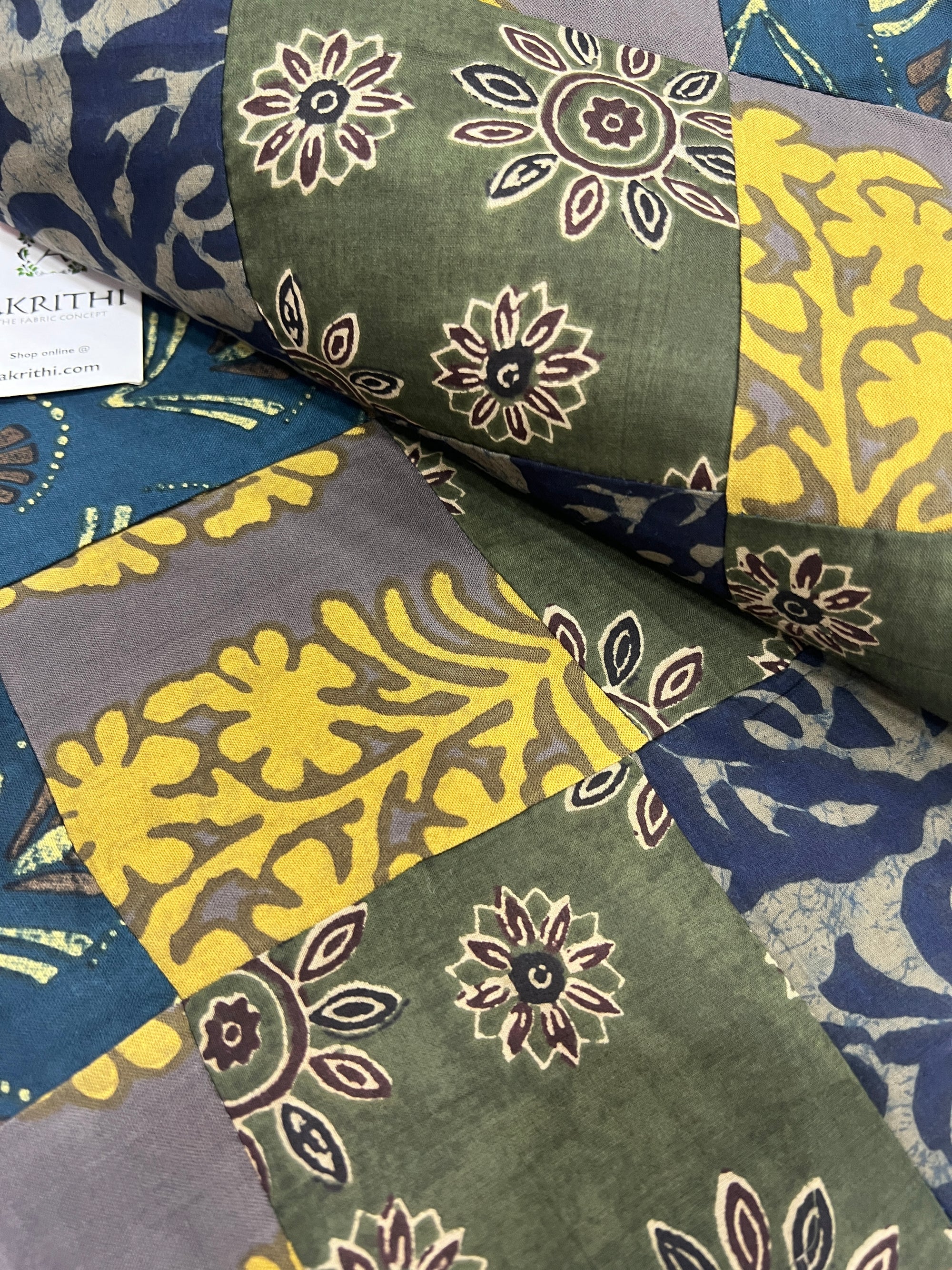 Patch work pure cotton fabric