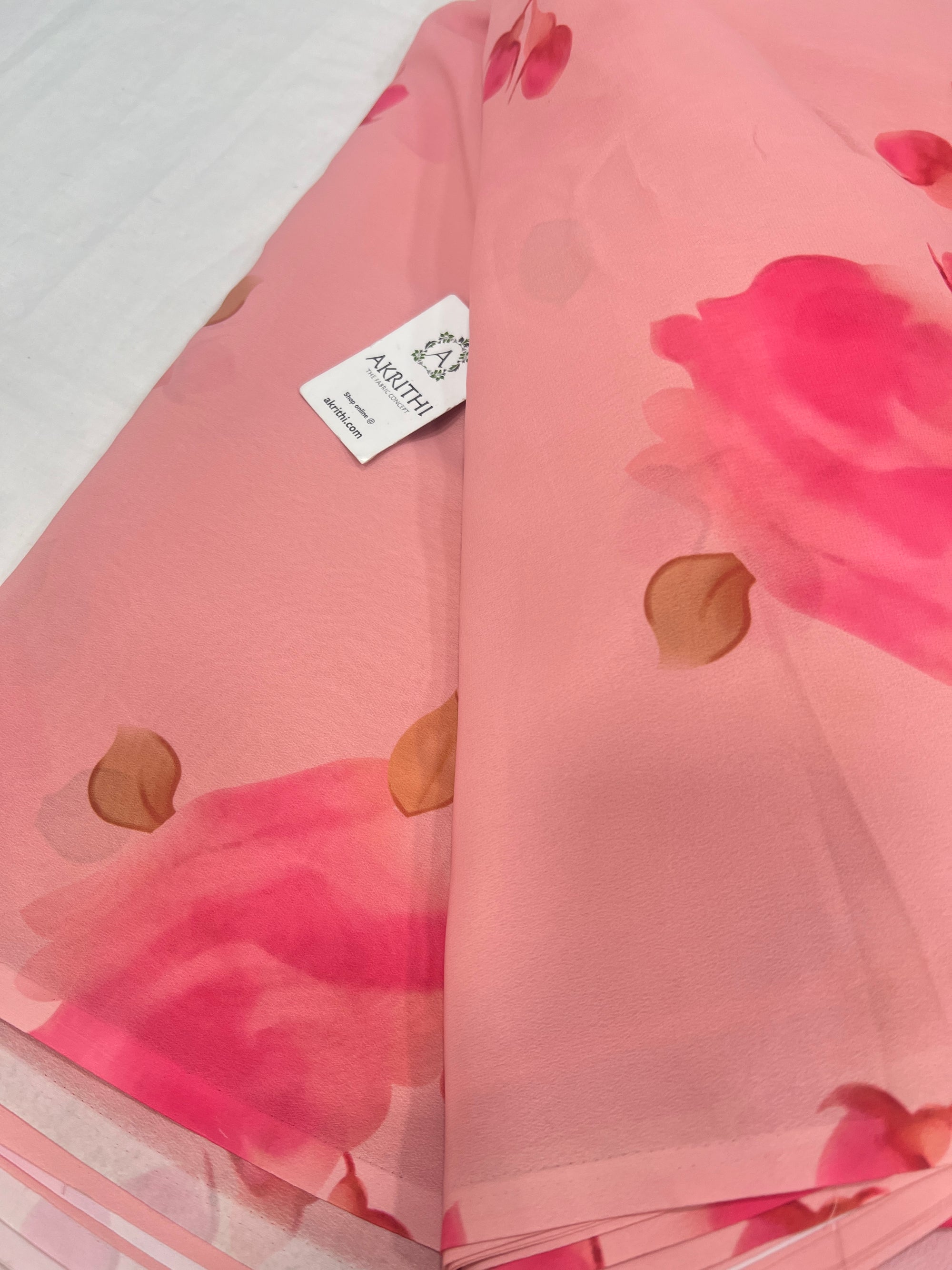 Digital floral printed georgette fabric