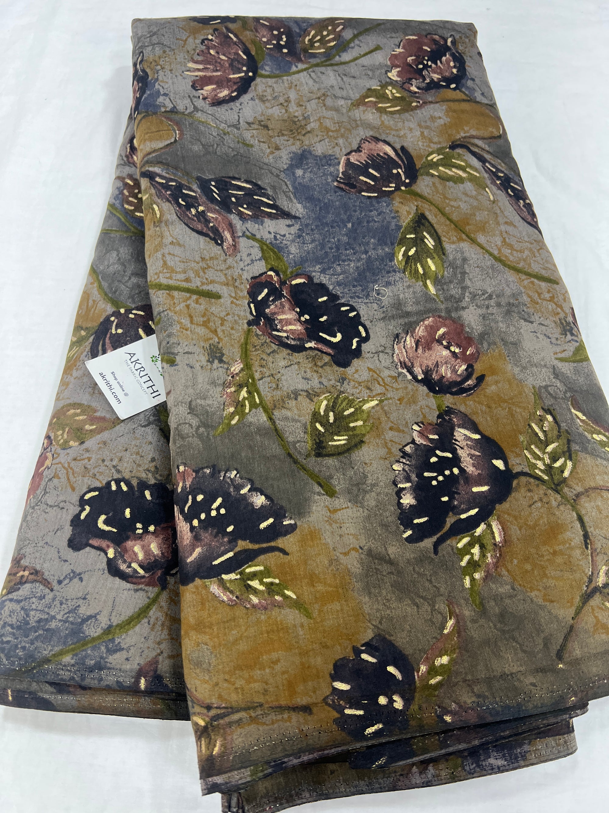 Printed viscose silk fabric