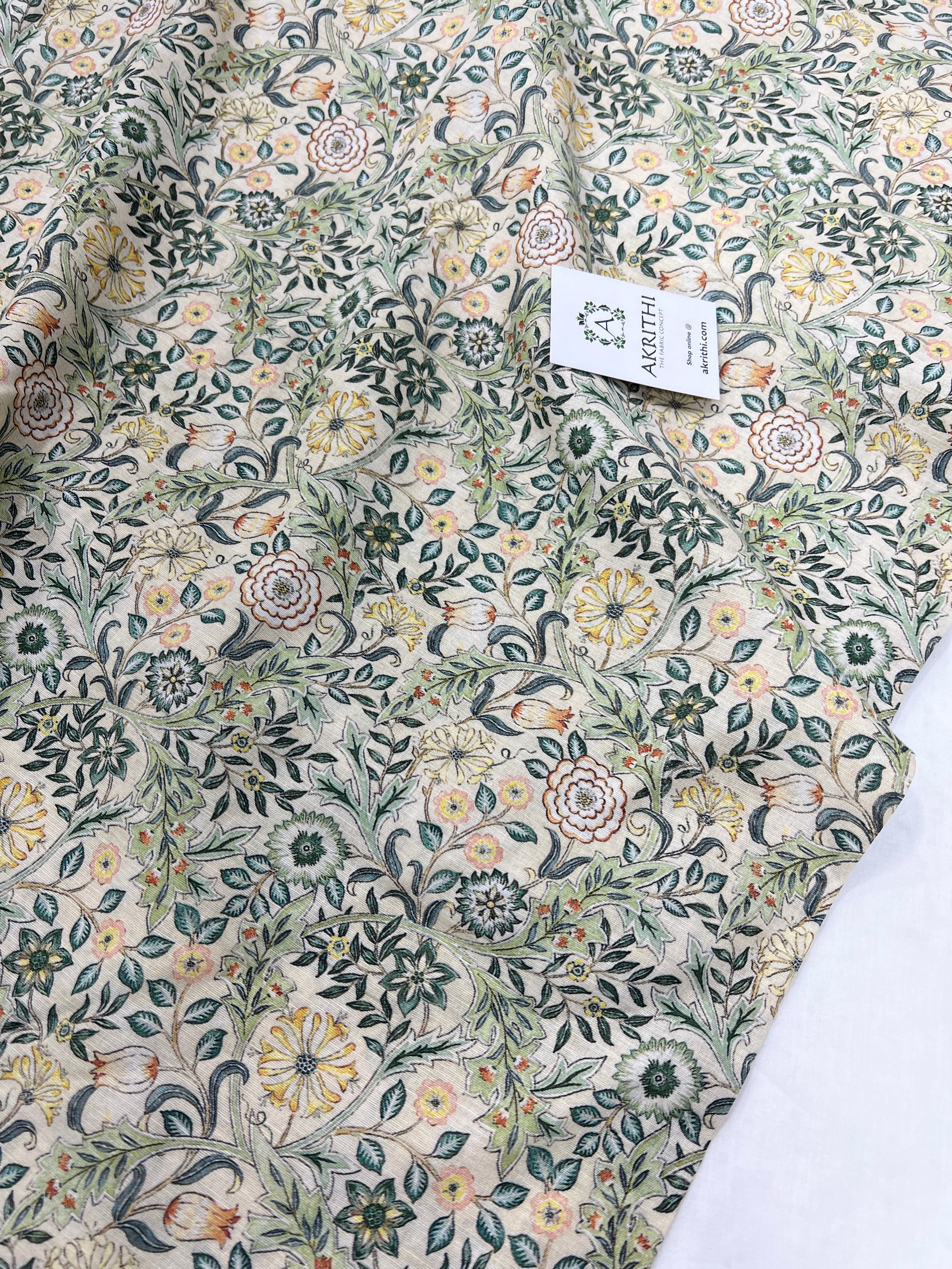 Digital Printed pure linen fabric