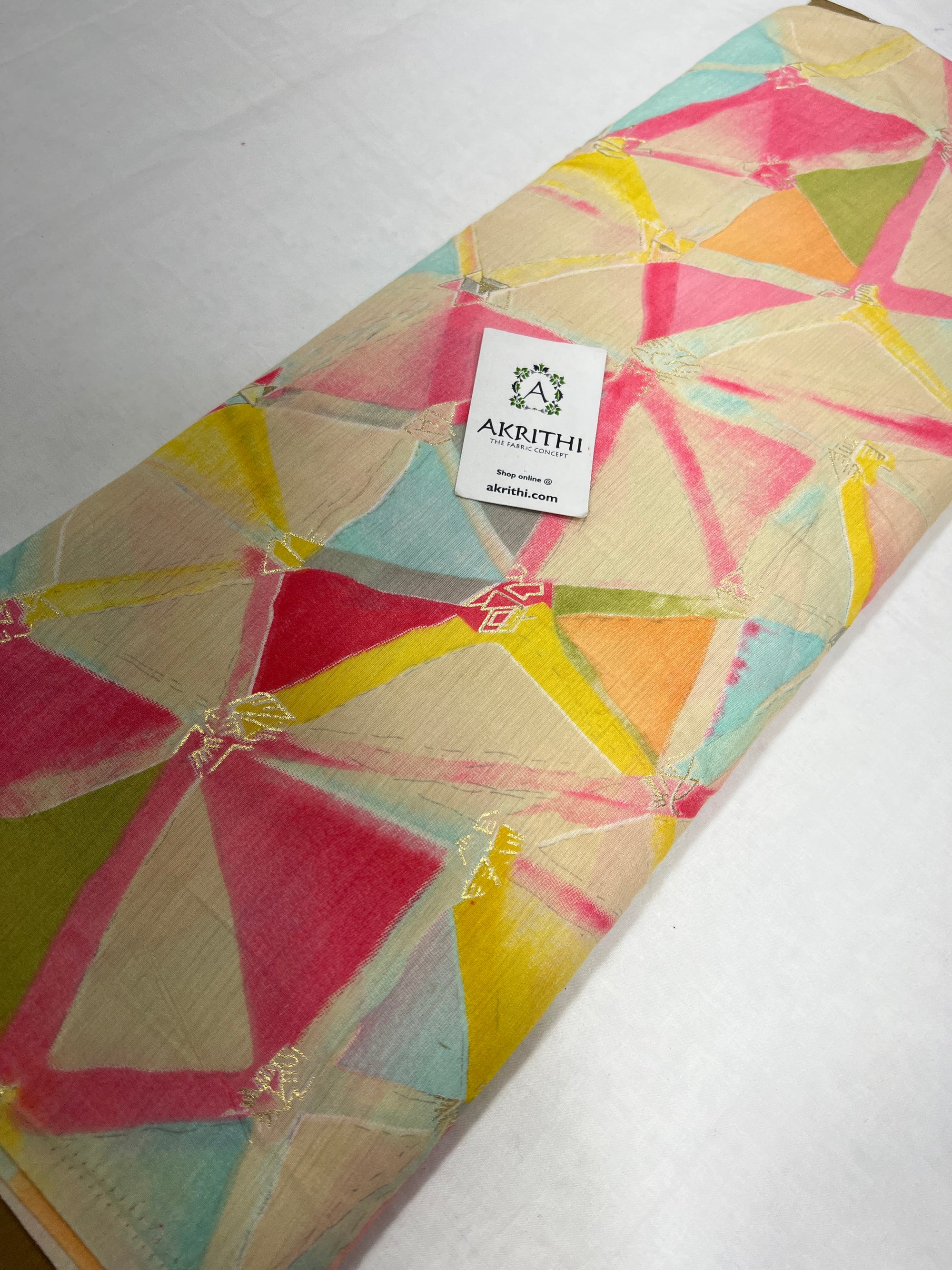Printed viscose silk fabric