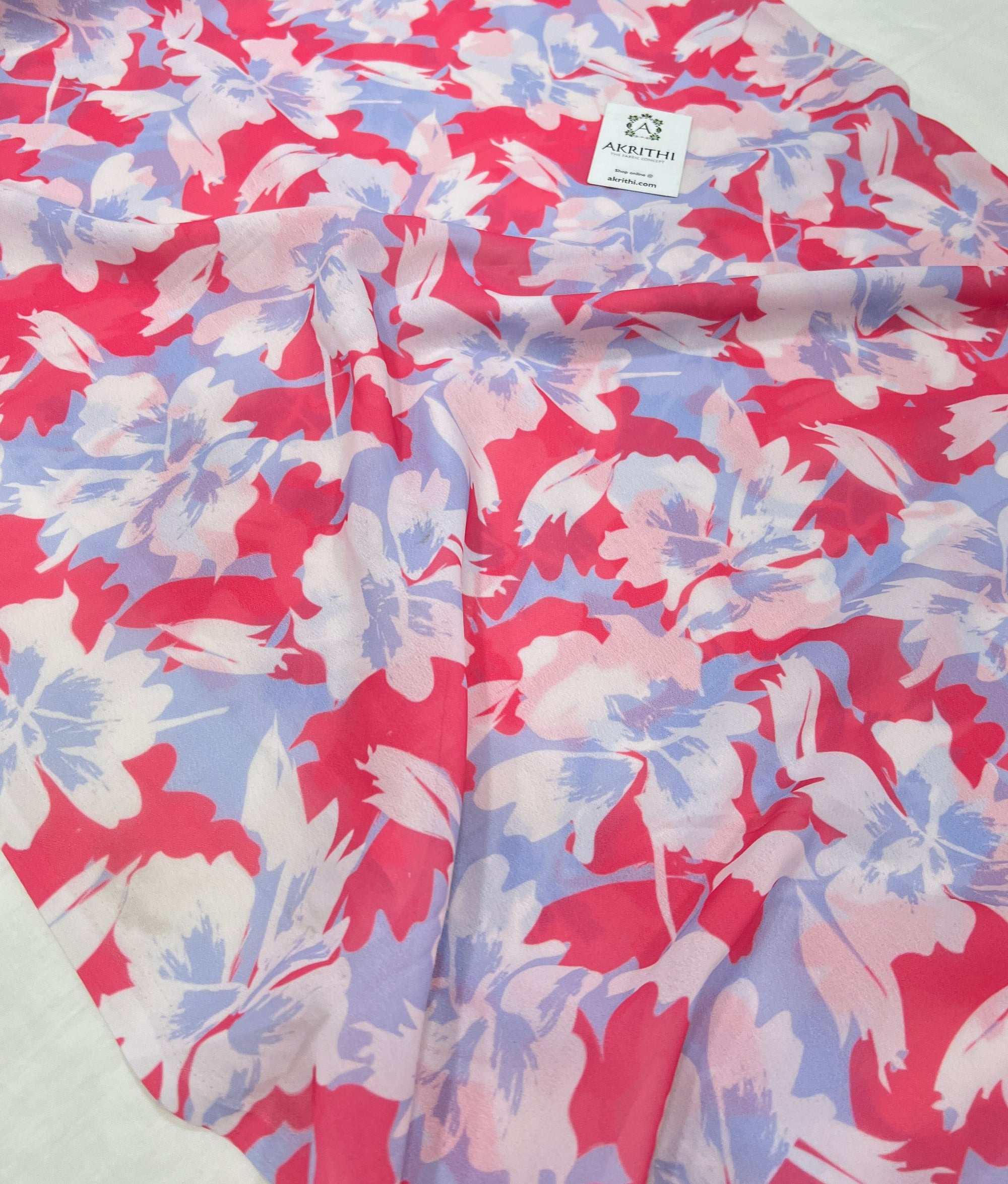 Digital floral printed georgette fabric