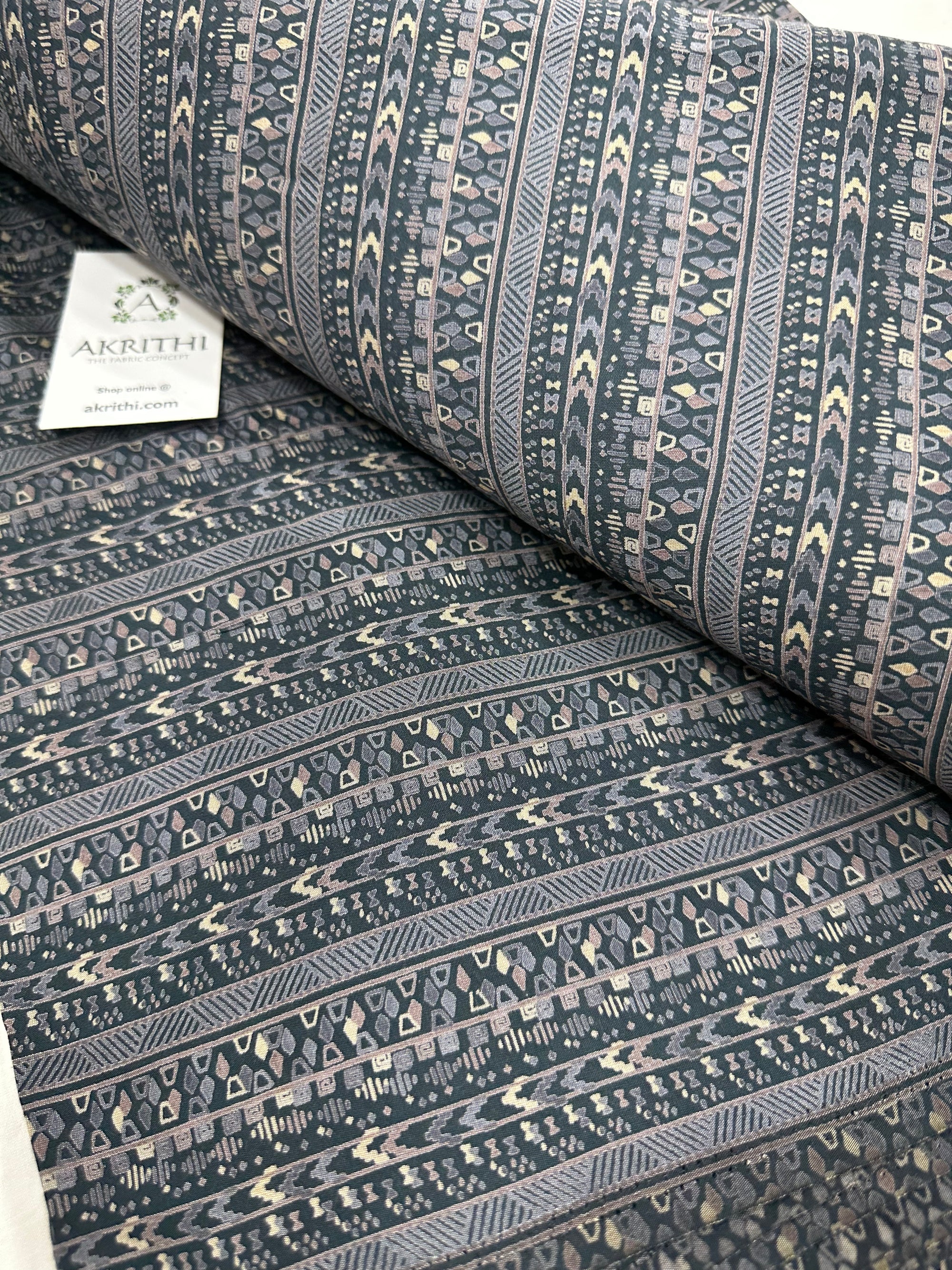 Printed silk fabric