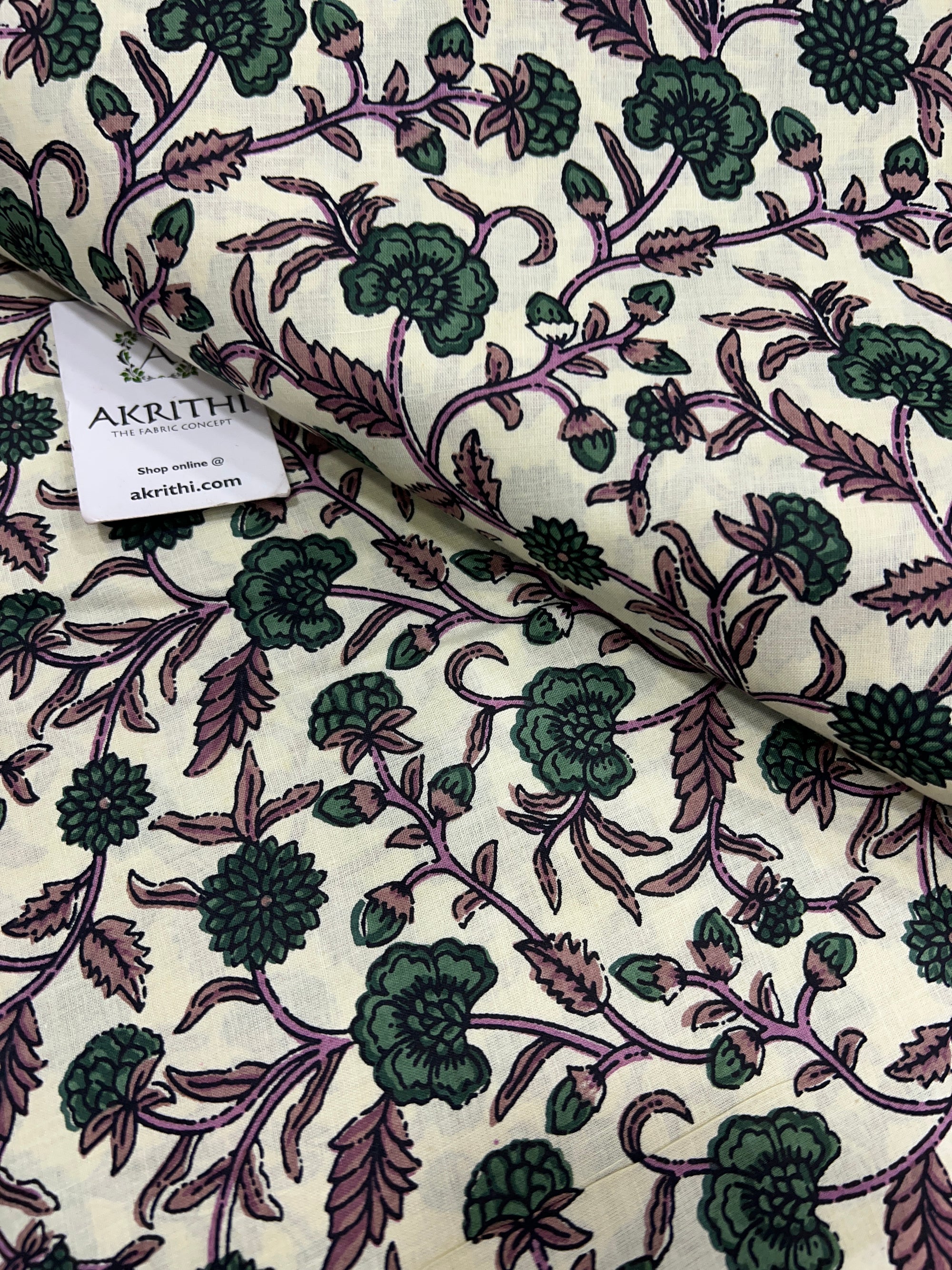 Printed pure cotton fabric