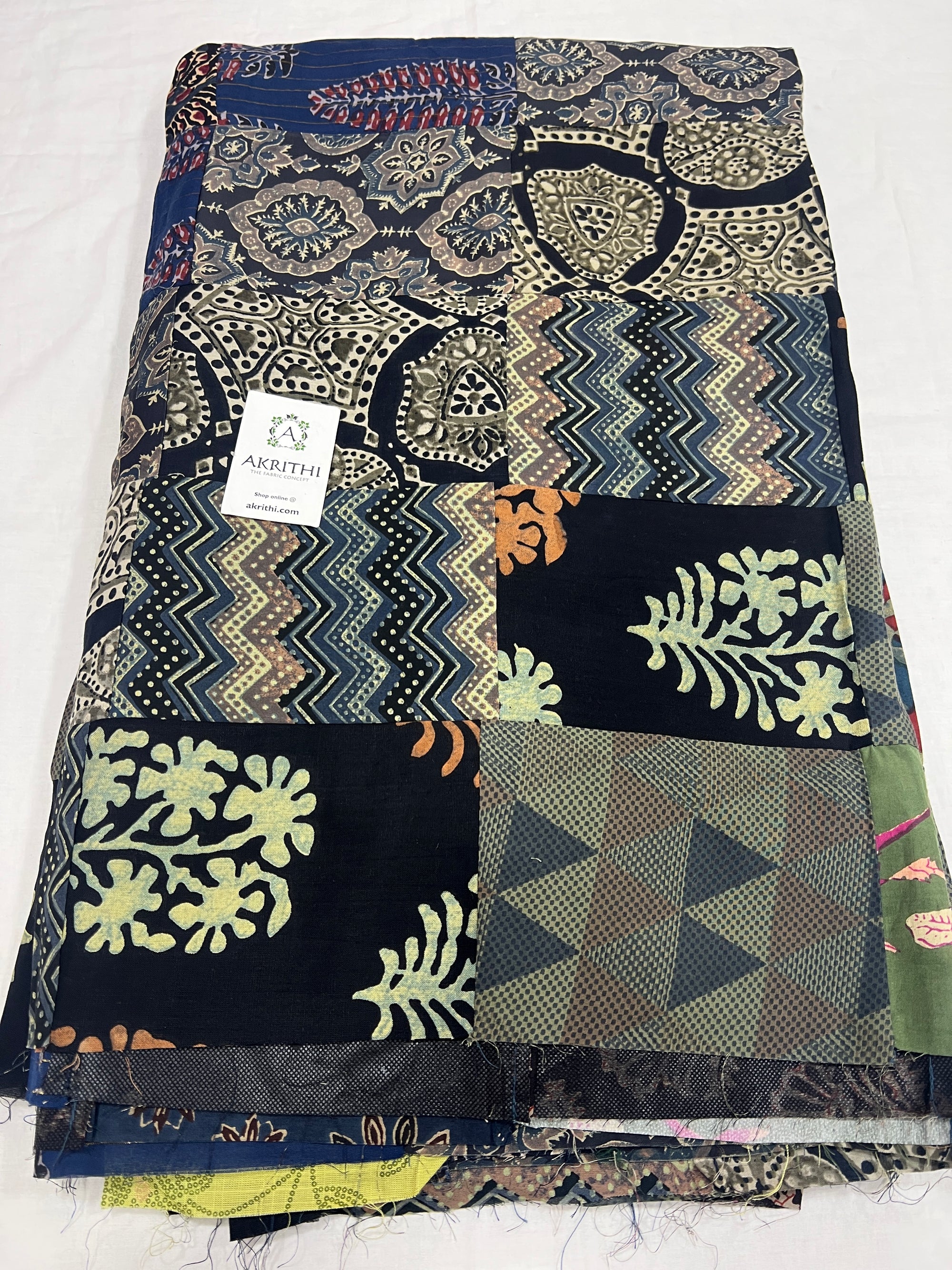 Patch work pure cotton fabric