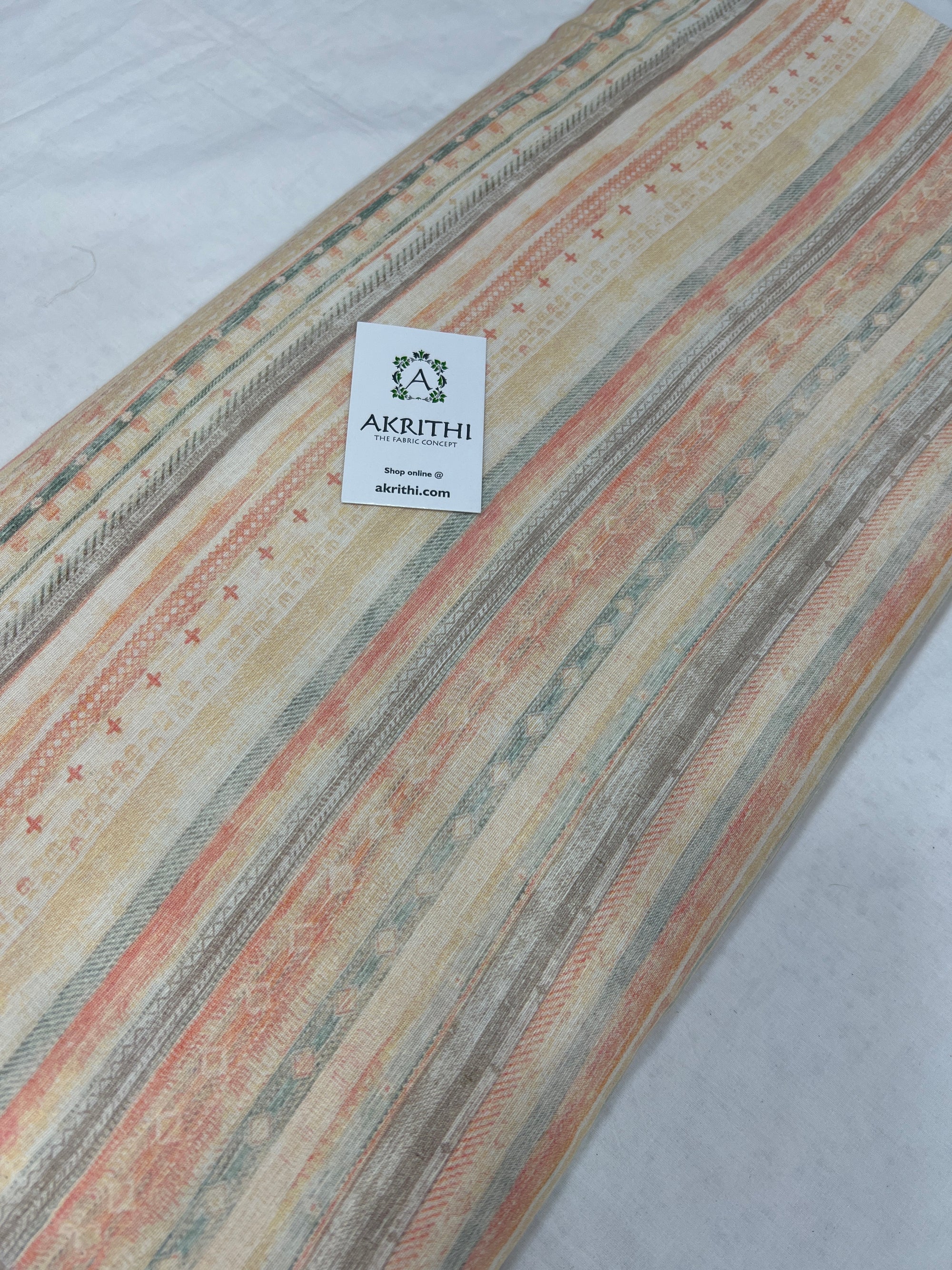 Digital Printed pure linen fabric