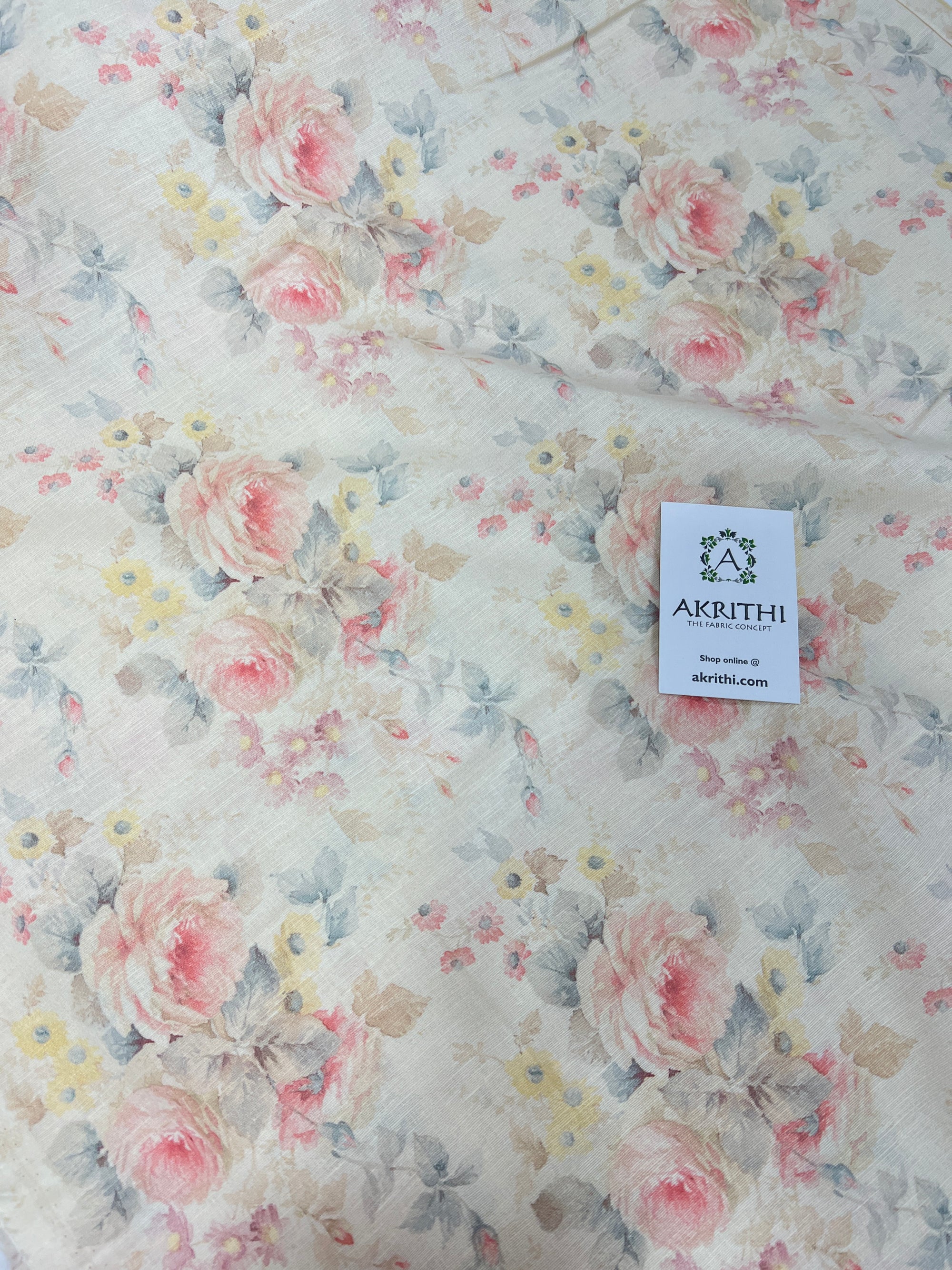 Digital Printed pure linen fabric