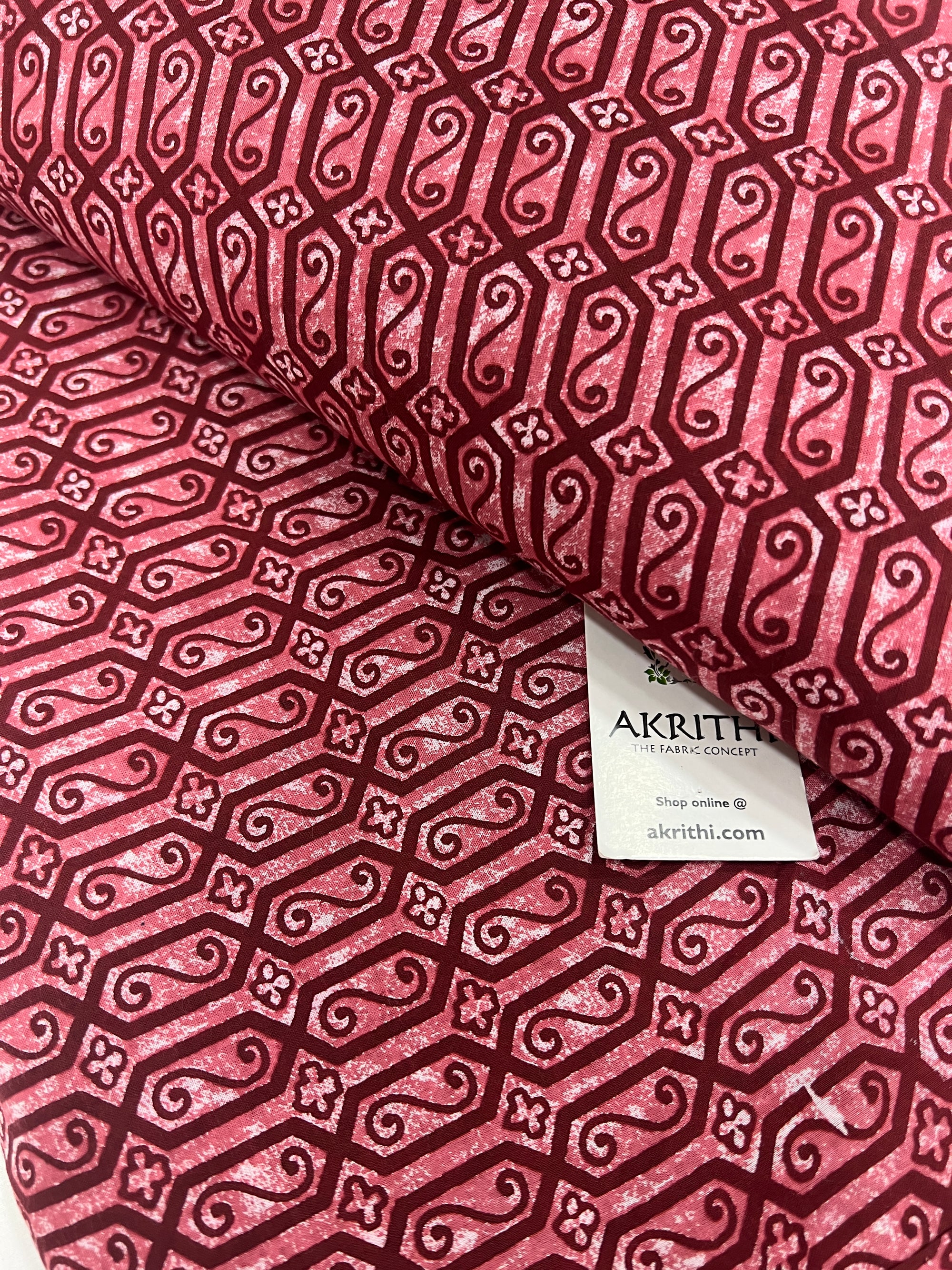 Printed pure cotton fabric