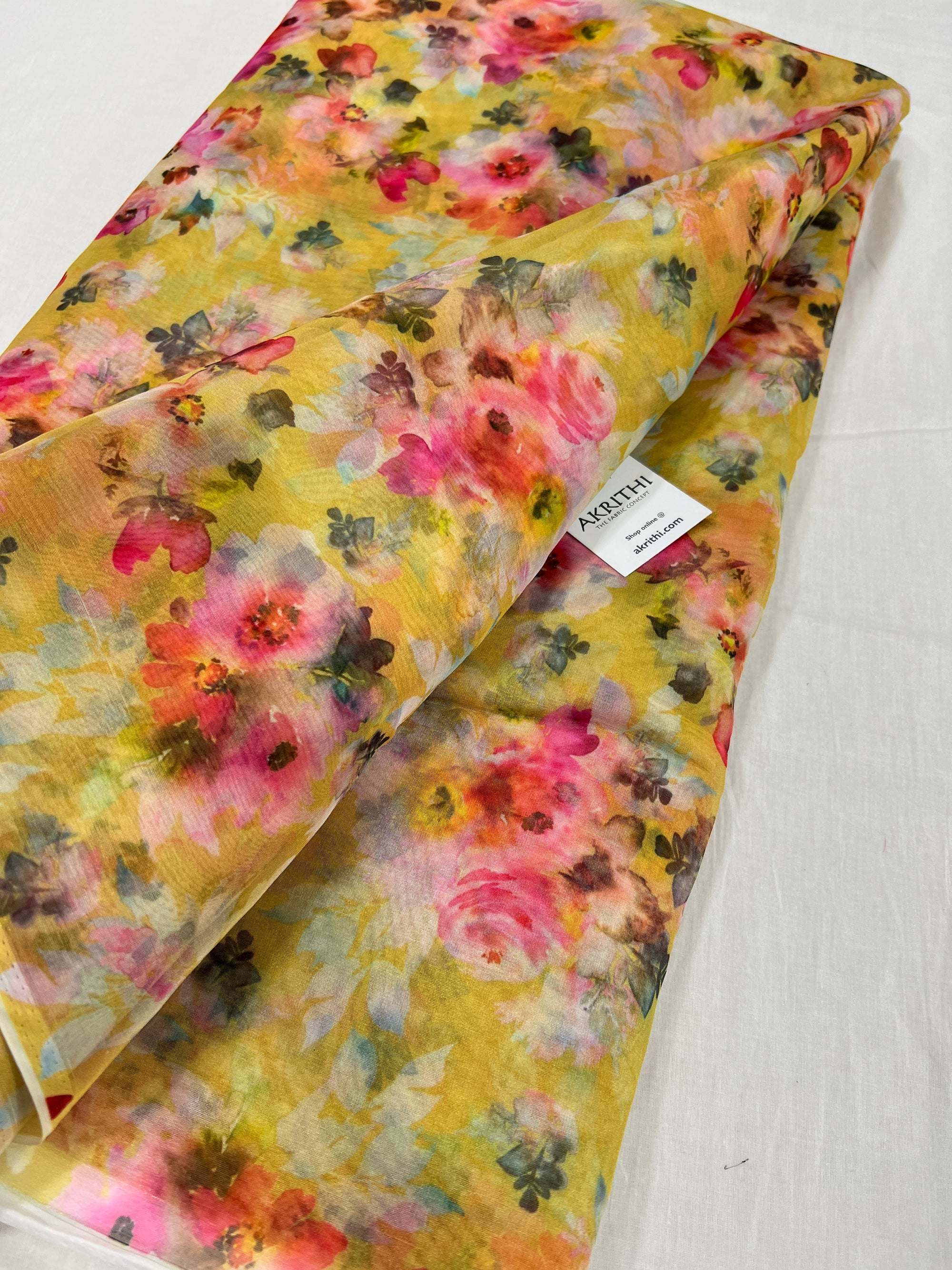 Printed organza fabric